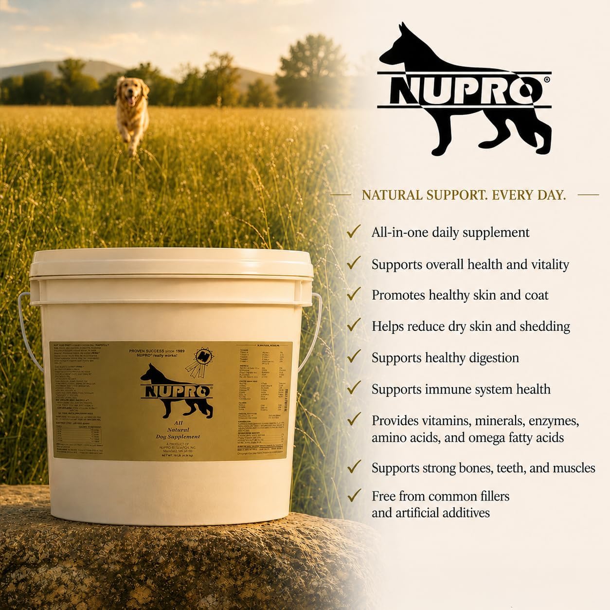 NUPRO Natural Dog Supplement, 20 lb (9.07 kg)