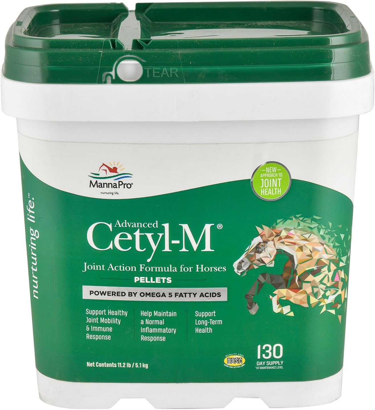 Manna Pro Cetyl-M Joint Supplement for Horses, Omega-5 Fatty Acids, Supports Mobility, Flexibility, and Joint Health (5.1 kg)