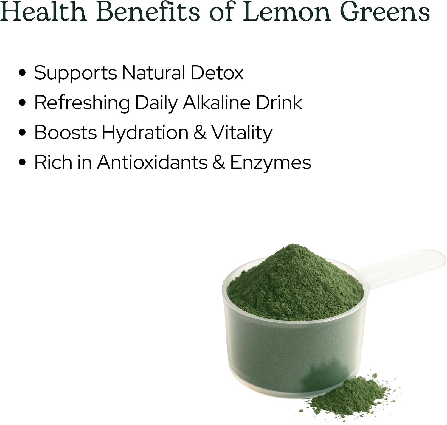 Eclectic Herb Lemon Greens Powder – Immune & Detox Support, Superfood Drink Mix (90 g)