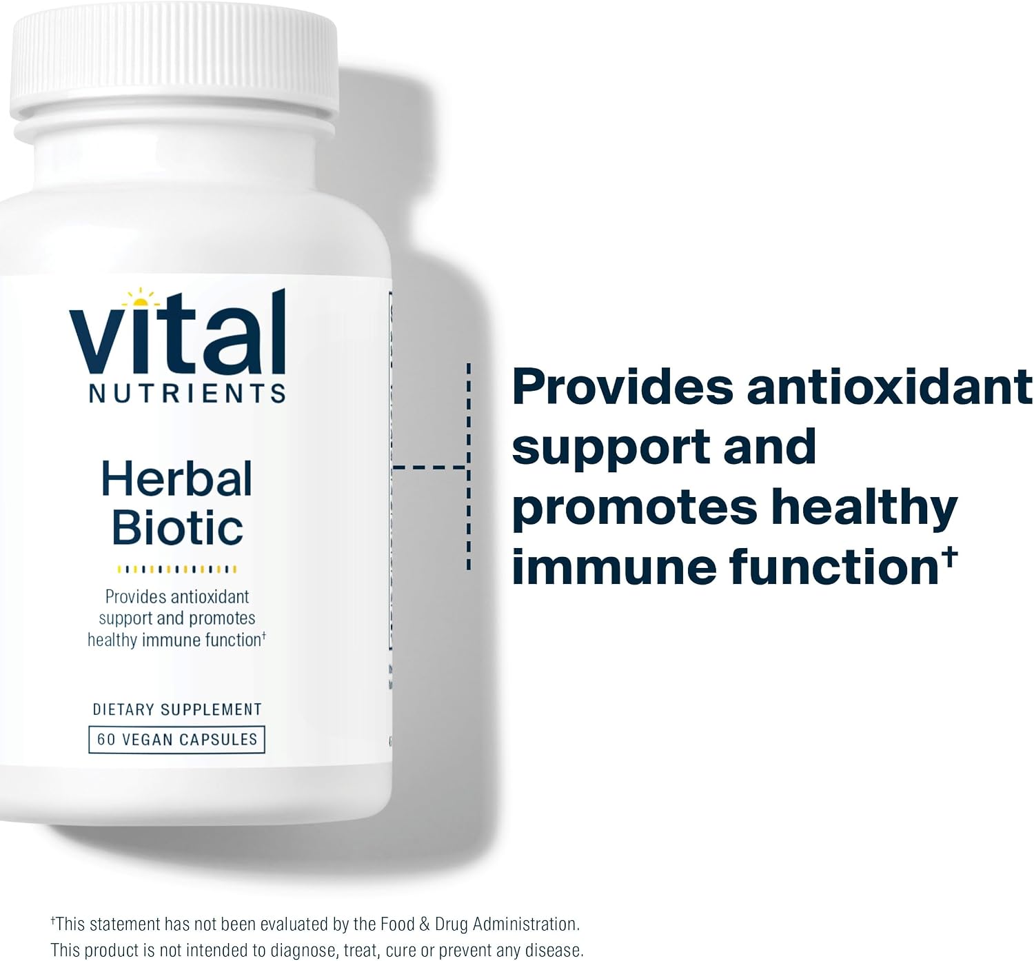 Vital Nutrients Herbal Biotic - Herbal Immune Support & Antioxidant Supplement, 60 Capsules