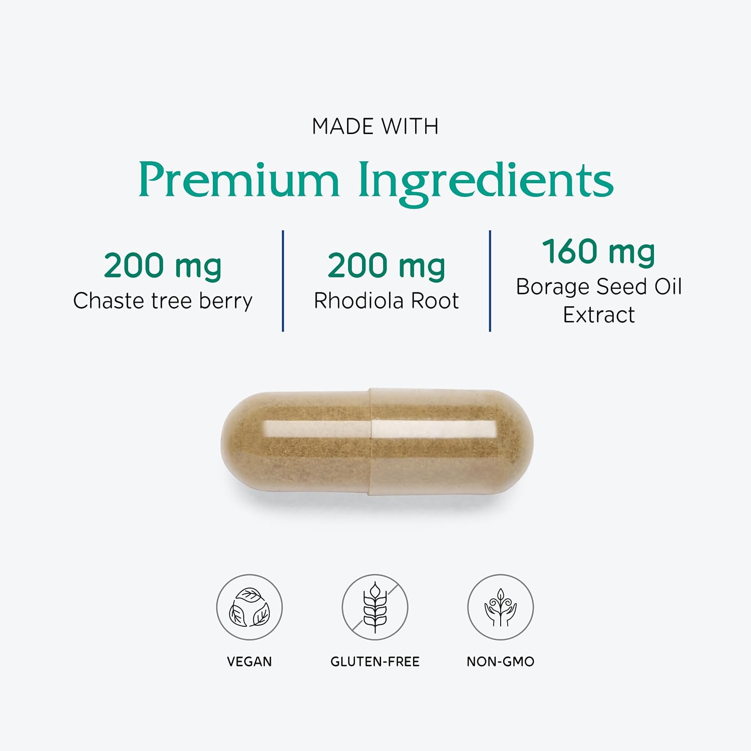 Vitanica FemRebalance Hormone Balance Support - Borage Oil & Maca Root