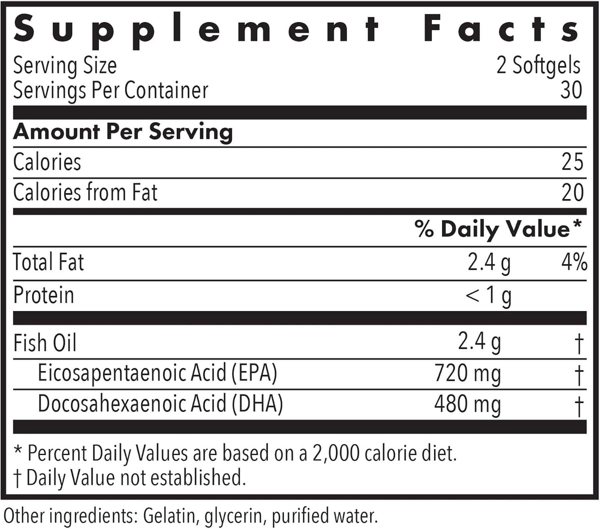 ARG Super EPA – Concentrated Omega-3 Fish Oil – 720 mg EPA & 480 mg DHA – 60 Softgels - görsel 2