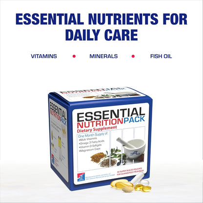 All-in-One Vitamin Packs for Women & Men Over 50 with Omega-3, Magnesium, Vitamin D3 & Citrus Bioflavonoids – 1 Month Supply