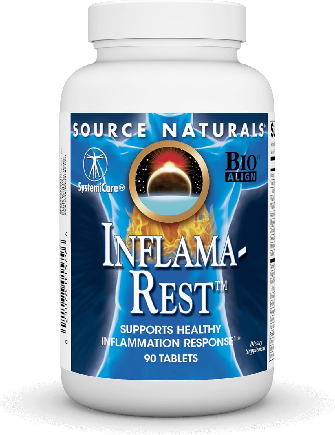 Source Naturals Inflama-Rest - Herbal & Mineral Blend with Turmeric, Boswellia, Ginger, Quercetin - Maximum Stress Relief & Relaxation - 30 Tablets