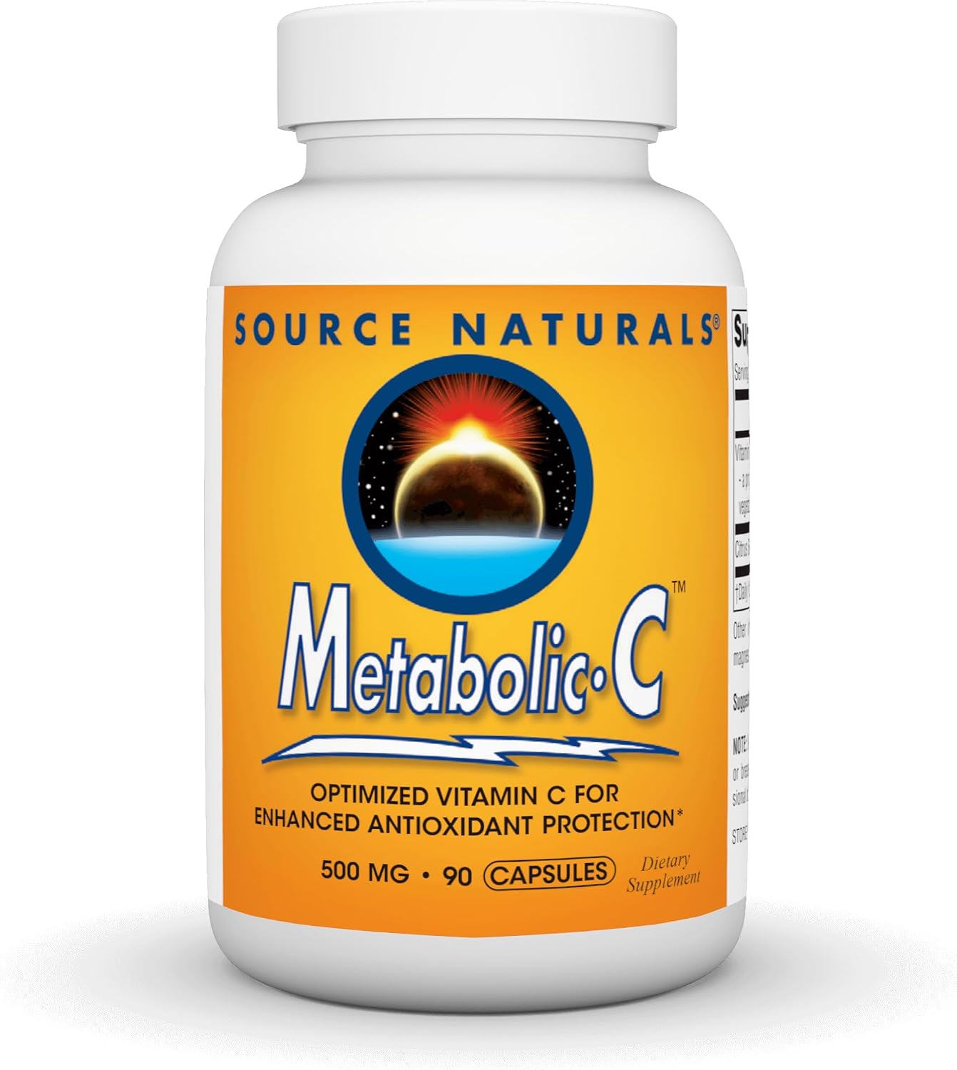 Source Naturals Metabolic C, Optimised Vitamin C, 500 mg - 90 Capsules