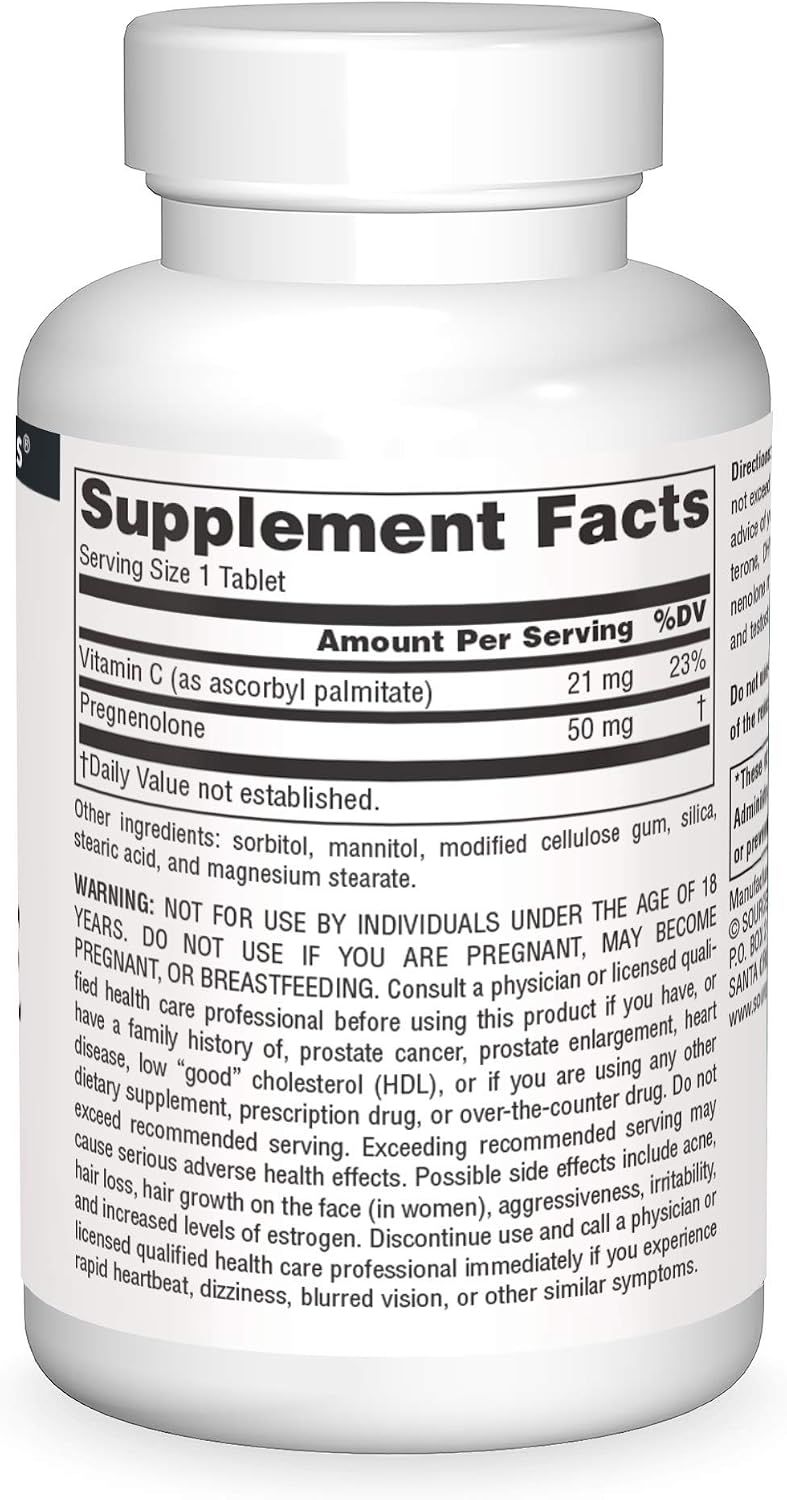 Source Naturals Pregnenolone 50 mg, 120 Tablets