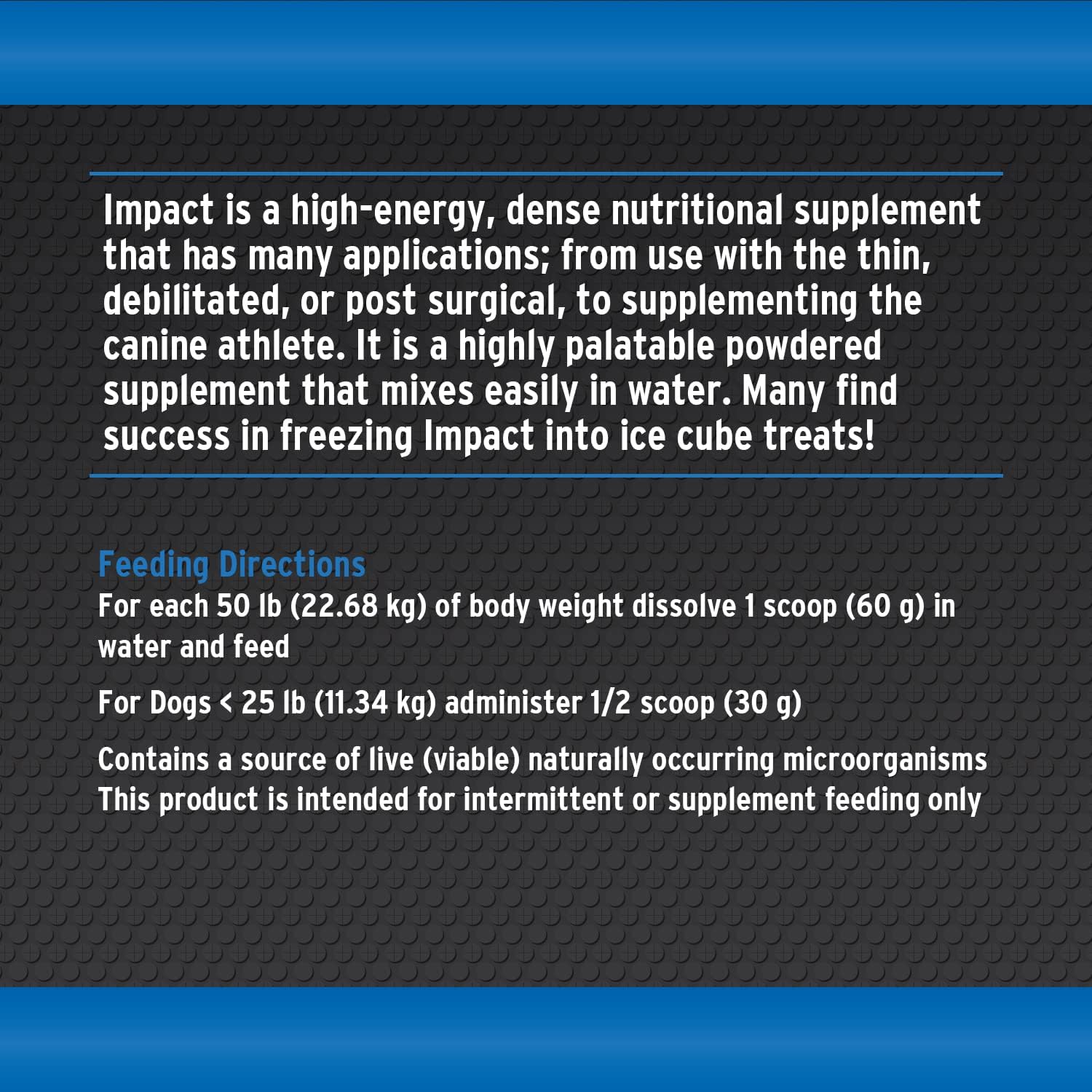 Annamaet Impact – High-Energy Dense Nutrition Supplement for Dogs