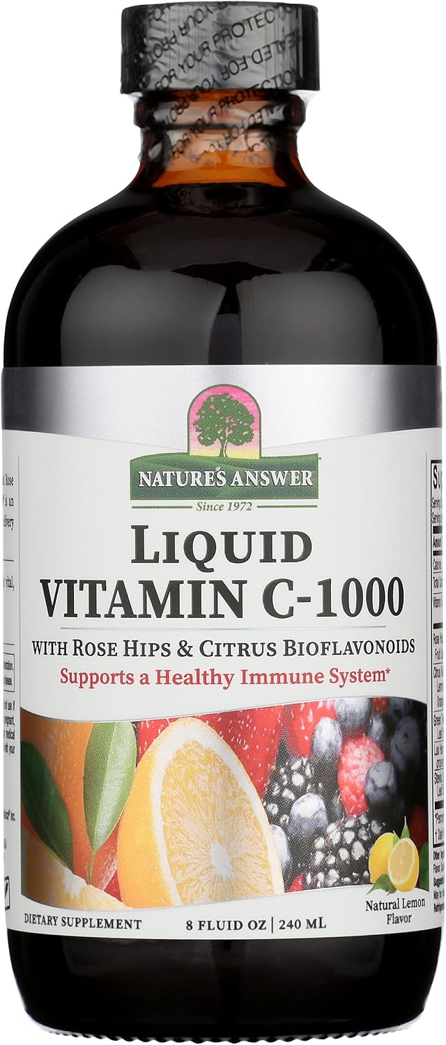 Nature's Answer Liquid Vitamin C 1000 mg with Rose Hips & Bioflavonoids, 237 mL
