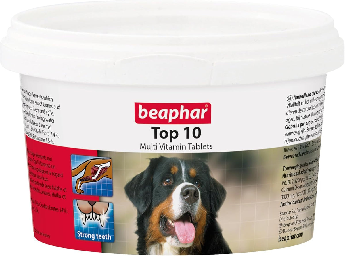 Beaphar Top 10 Multivitamin Tablets for Dogs (180 Tablets) - görsel 1