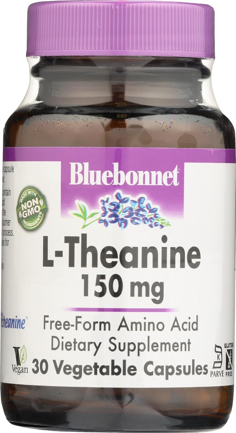 Bluebonnet Nutrition L-Theanine 200 mg, 30 Capsules