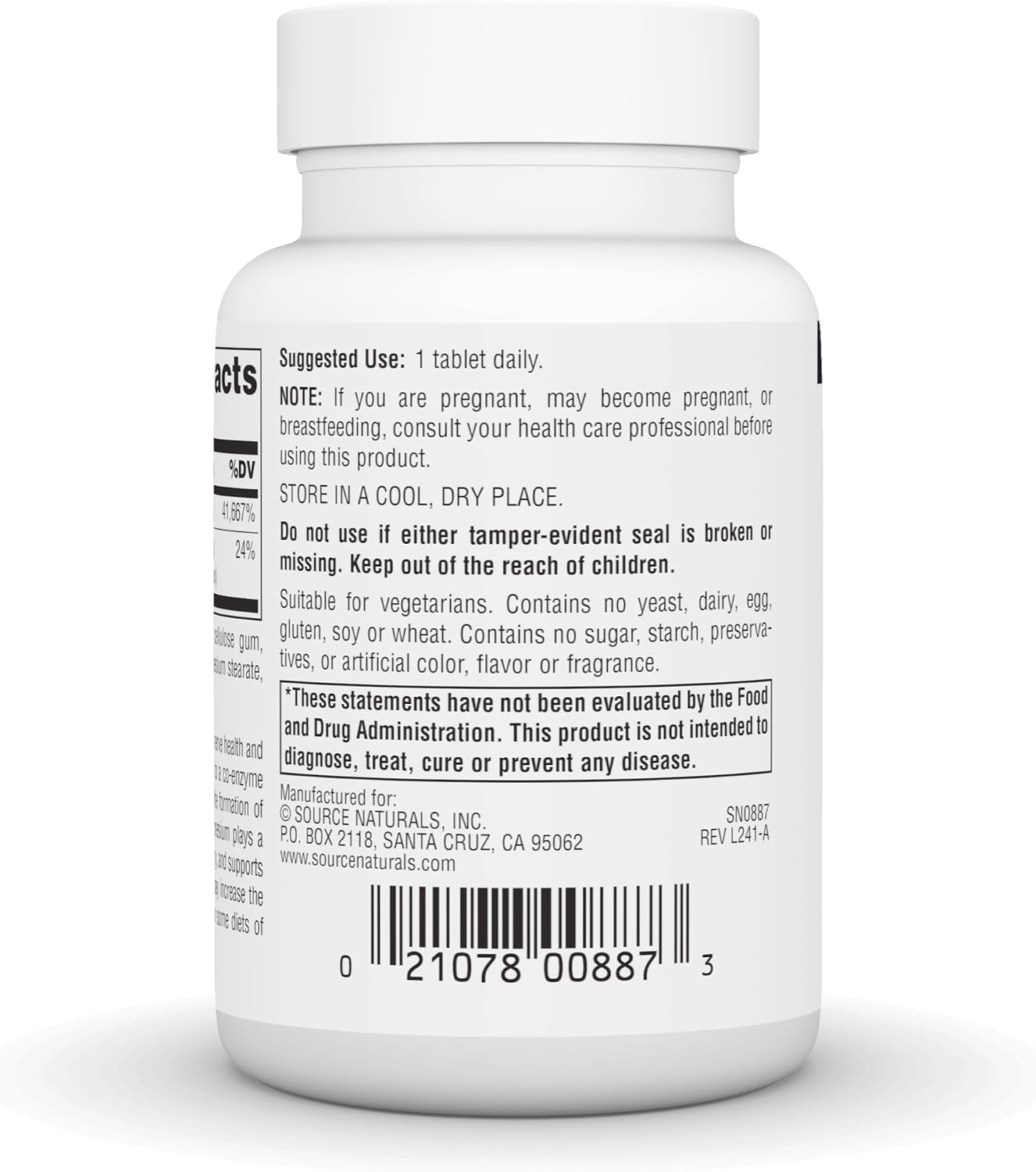 Source Naturals Vitamin B-1 Thiamin 500 mg – High Potency, 50 Tablets