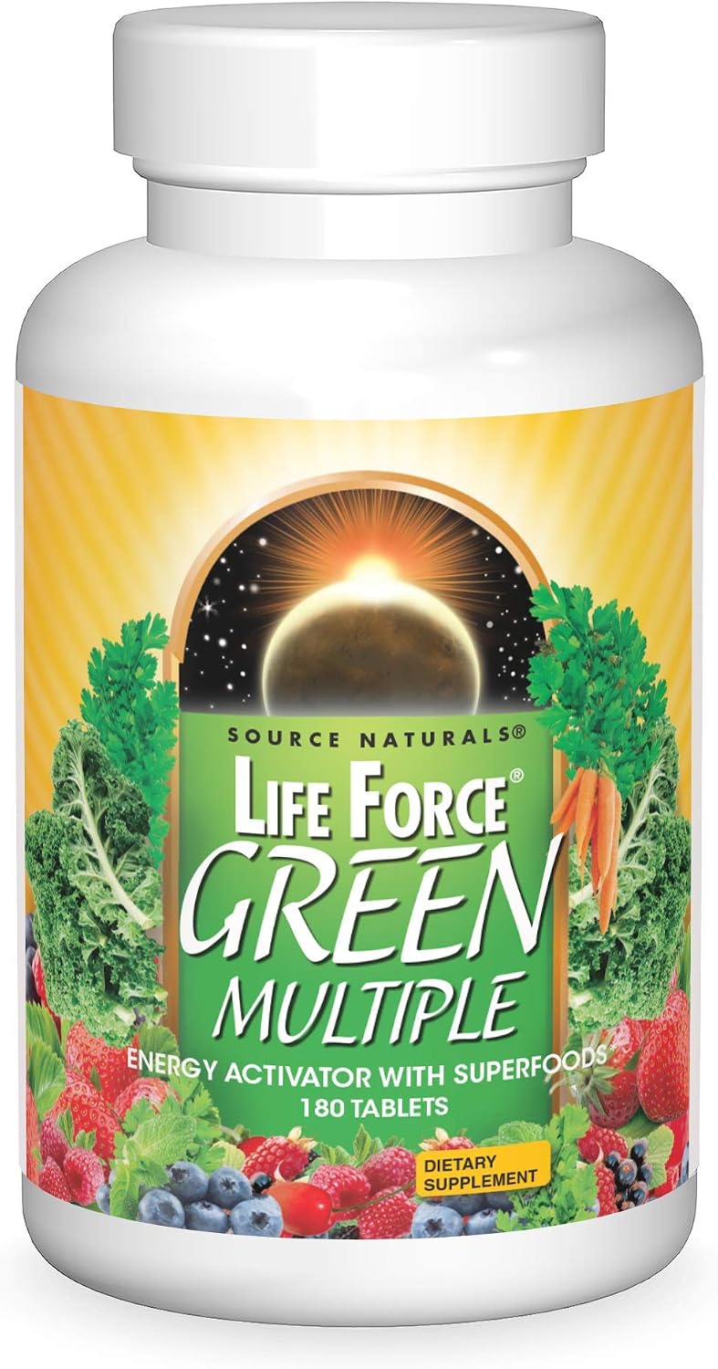Source Naturals Life Force Green Multiple, Energy Activator with Superfoods* - 90 Tablets