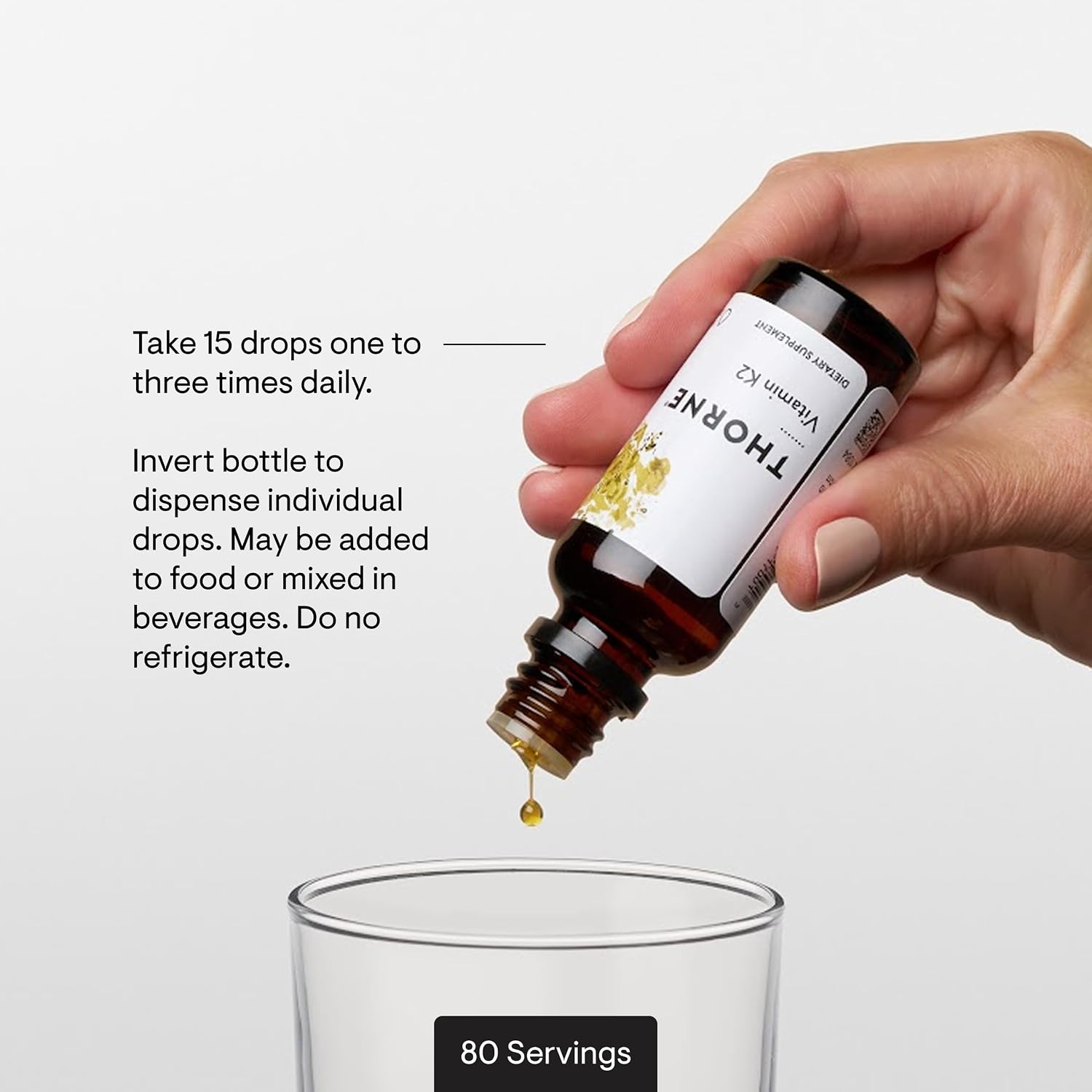 THORNE Vitamin K2 (as MK-4) Liquid Drops - Concentrated Drops for Bone, Heart & Blood Vessel Health