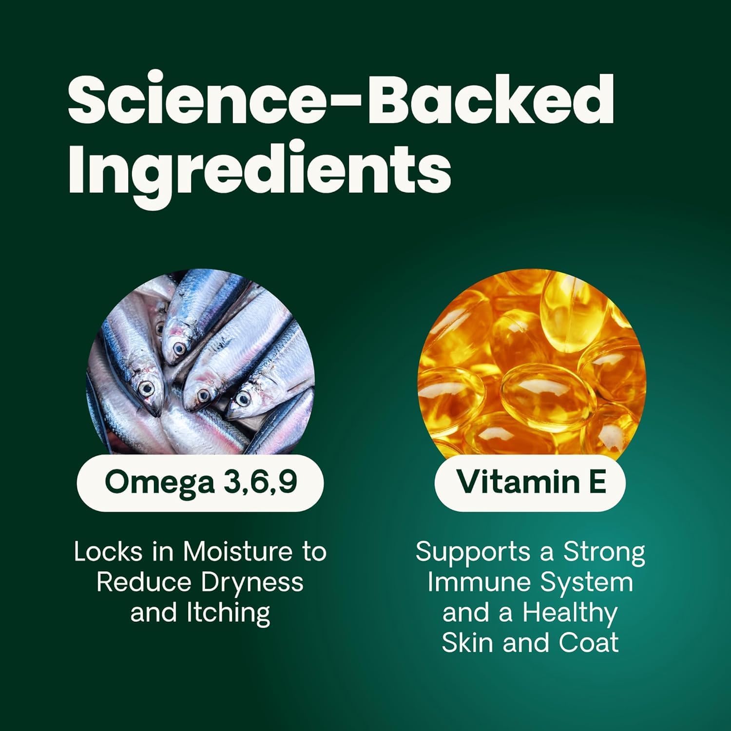 VetriScience Omega – Healthy Skin & Coat Fish Oil Supplement for Dogs and Cats, 90 Softgels