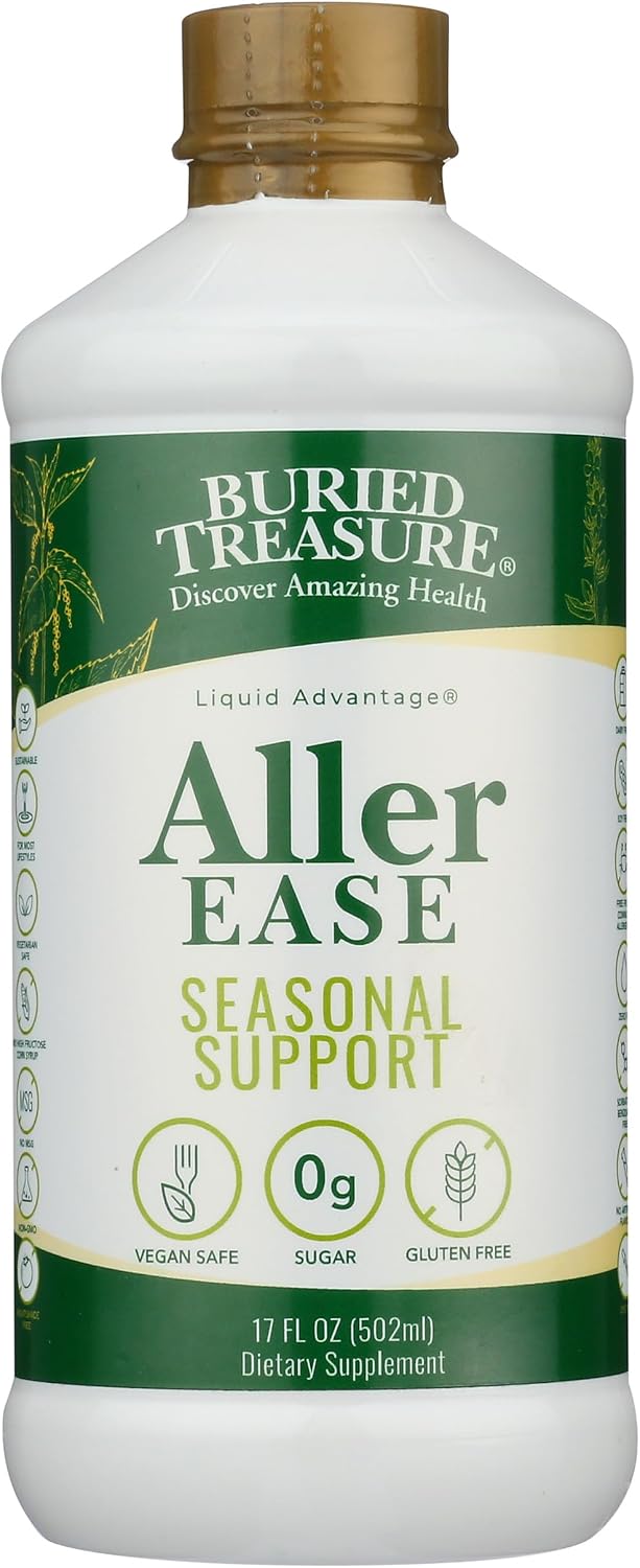 Buried Treasure Aller Ease – 473 mL Liquid Supplement for Immune and Sinus Support