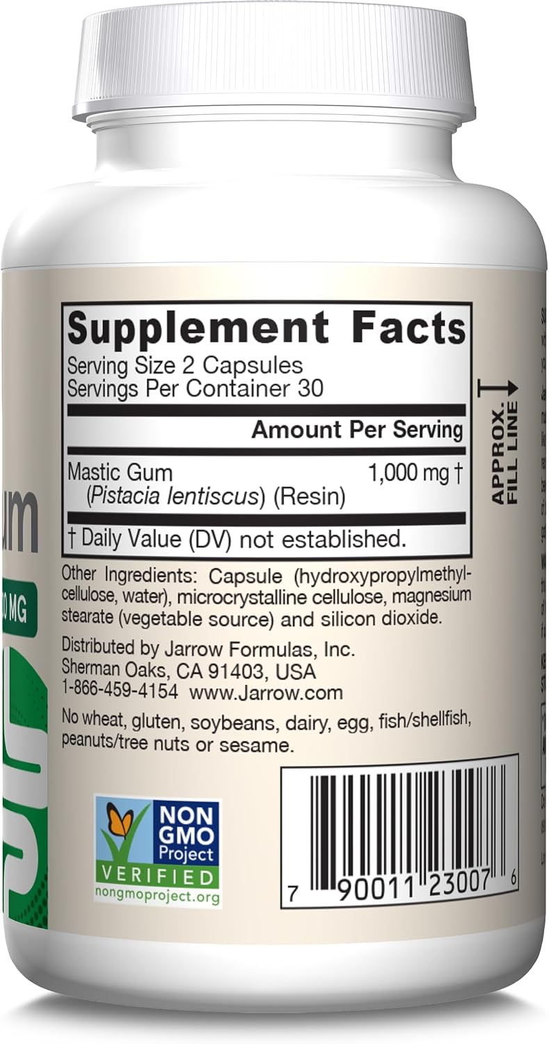 Jarrow Formulas Mastic Gum 1000 mg – 60 Vegetarian Capsules