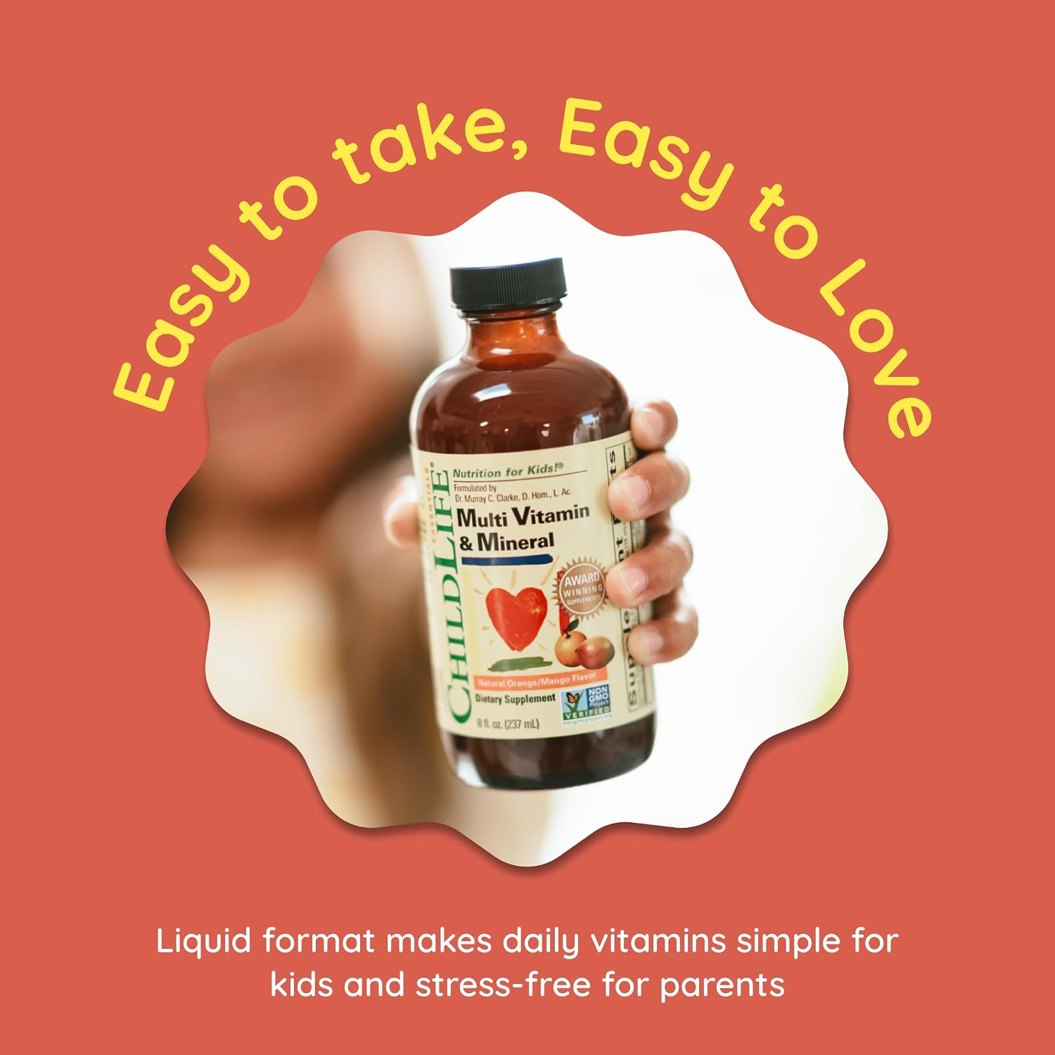 CHILDLIFE ESSENTIALS Kids Multivitamin & Mineral - Liquid Multivitamin for Toddlers & Children, Orange Mango Flavour