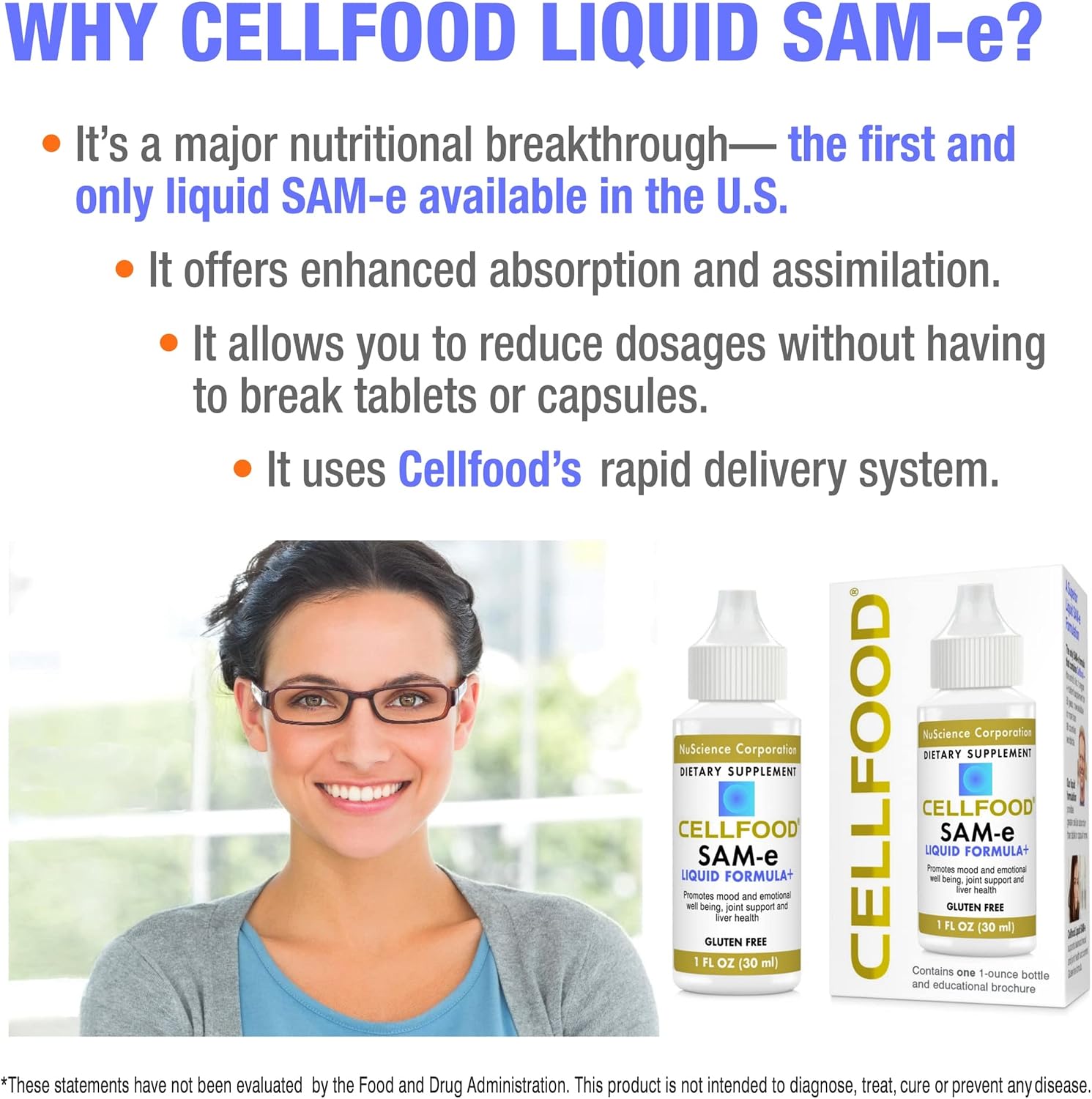 Cellfood SAM-e Liquid Formula+ - 30 ml (30-Day Supply)