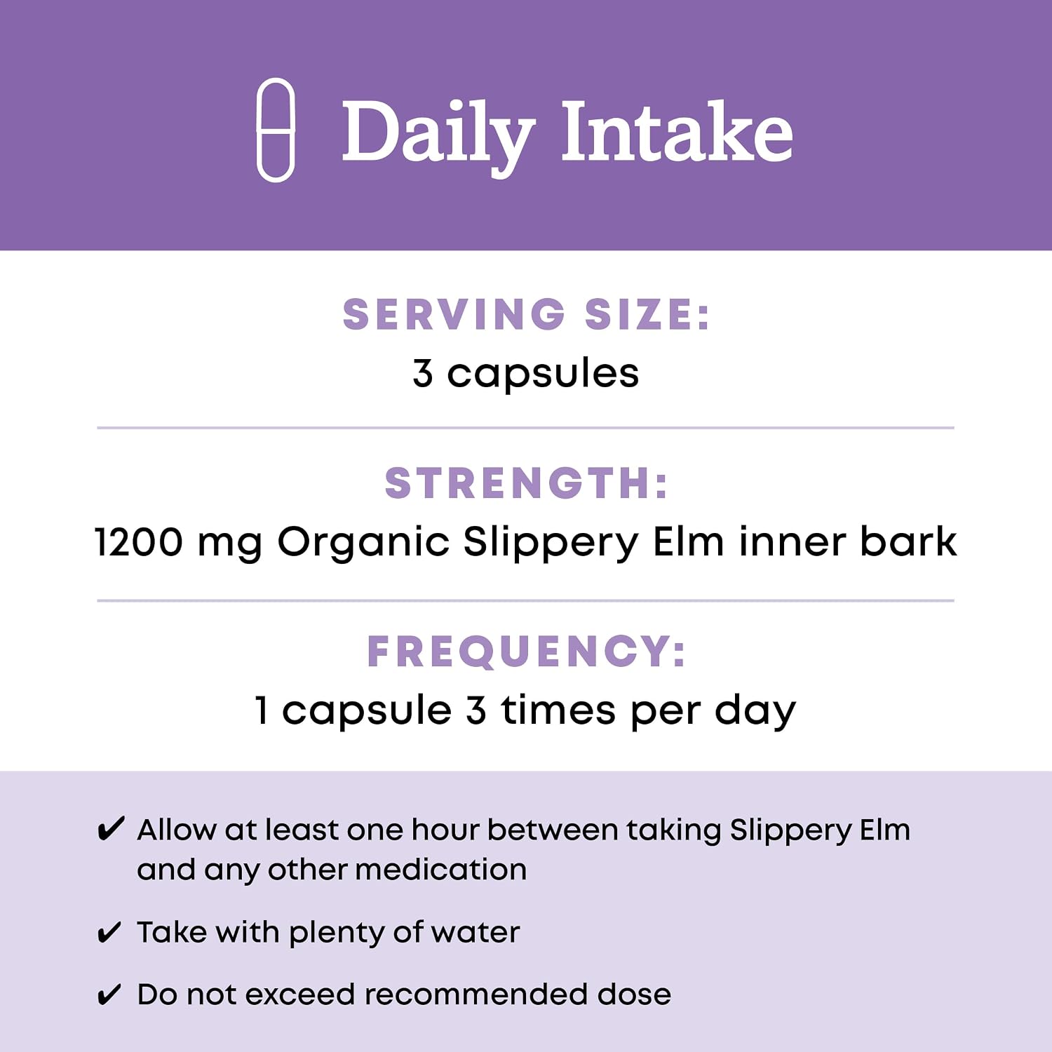 Oregon's Wild Harvest Slippery Elm Organic Capsules – 90 Count