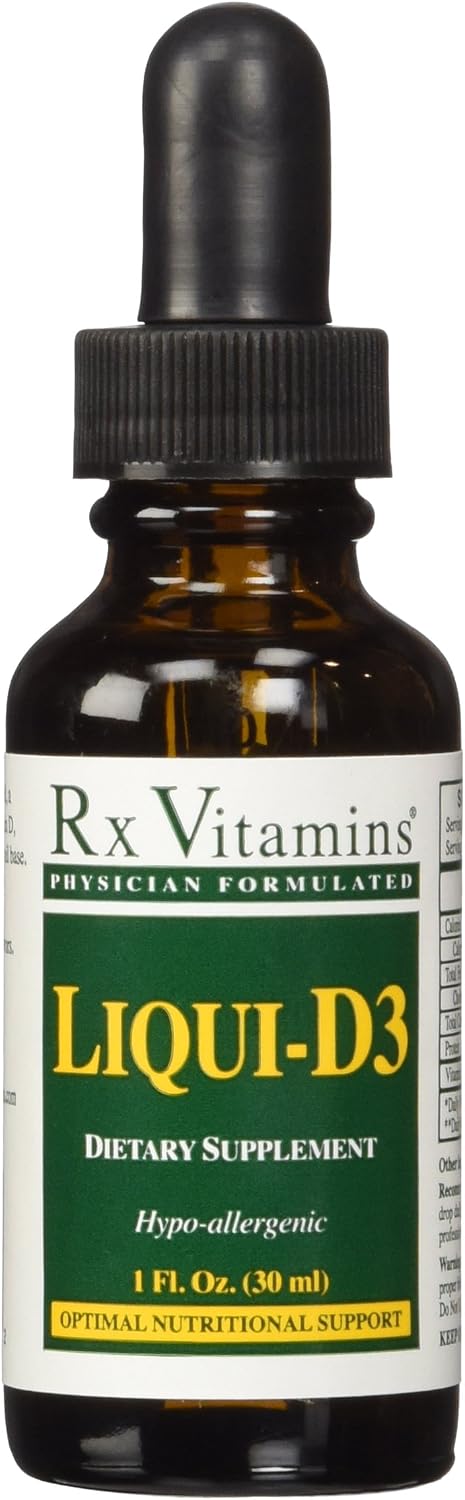 Rx Vitamins Liqui-D3 2000 IU - Vitamin D3 Liquid Drops, 30 mL