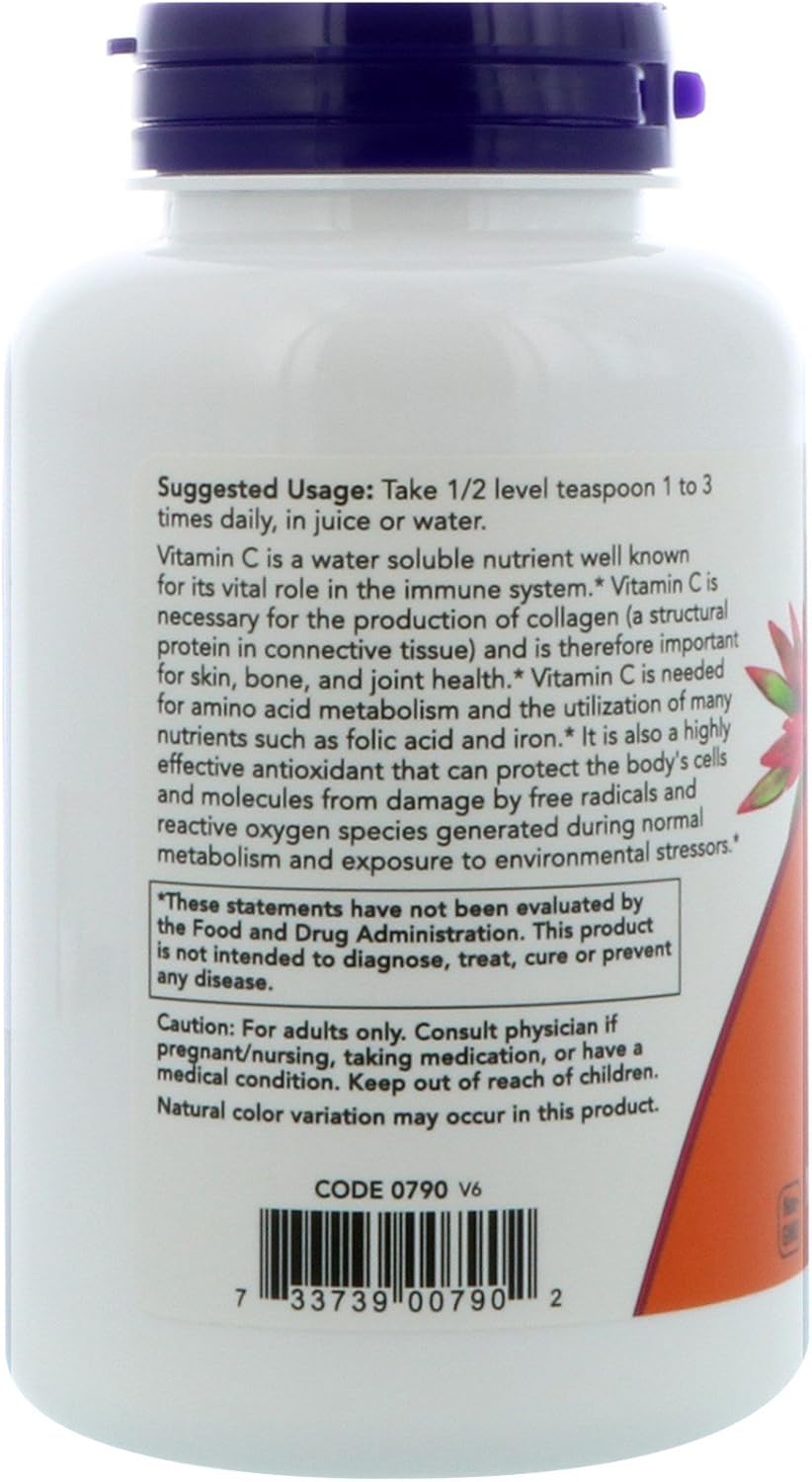 NOW Foods Vitamin C Crystals, 227 g (8 oz) – 2 Pack