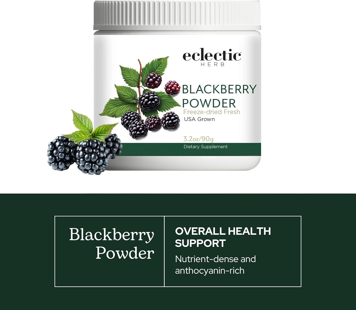 Eclectic Herb BlackBerry Powder – Freeze-Dried Superfood Supplement (90 g)