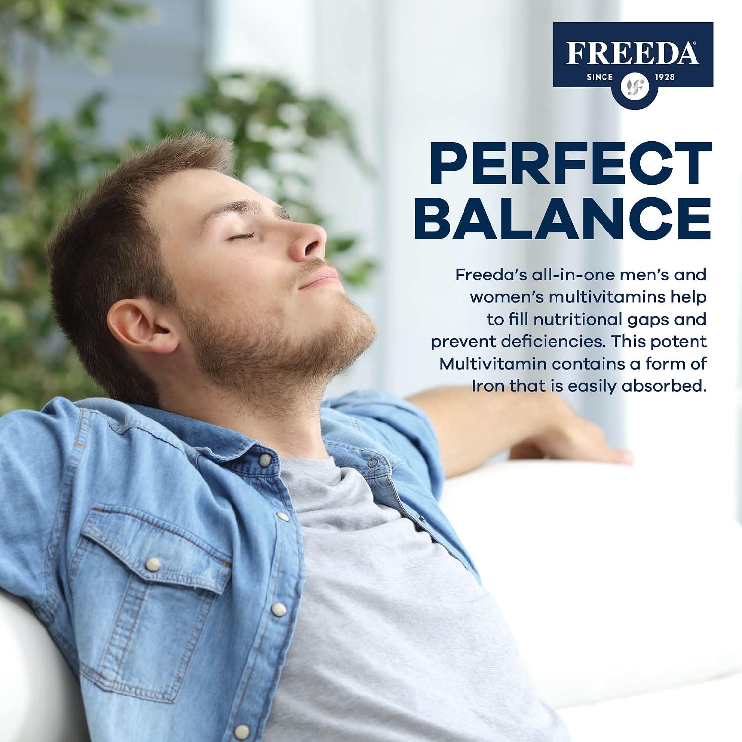 FREEDA Multivitamin – Quintabs-M with Iron – Kosher Multivitamins for Women & Iron-Deficient Men – 250 Capsules