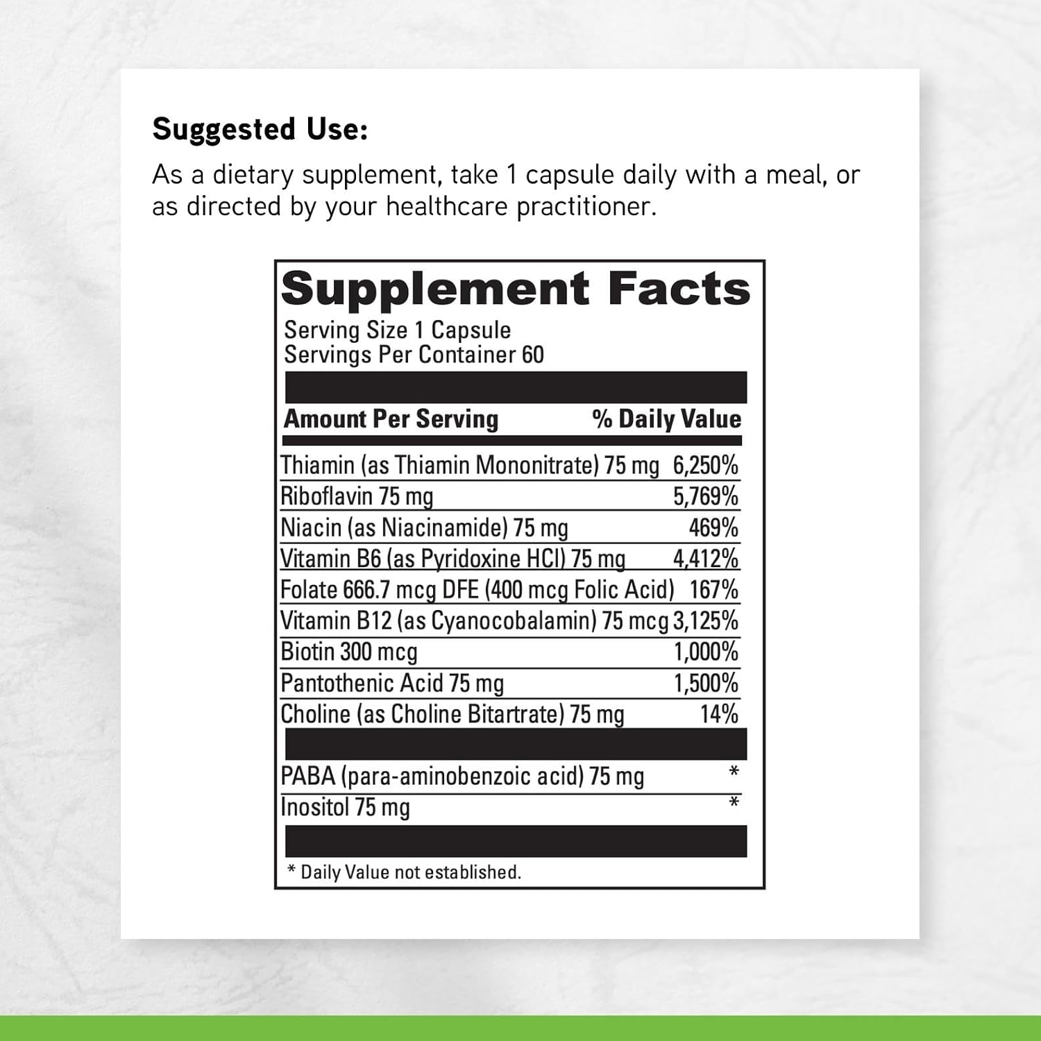 DAVINCI Labs B Complex-75 - Supports Relaxation and Proper Nerve Function* - Natural Health Product with 11 B Vitamins - Vegetarian - Gluten-Free - 60 Capsules
