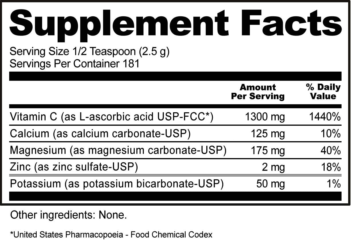 NutriBiotic Hypo-Aller C Powder – Vitamin C & Minerals, 454 g (1300 mg per serving)