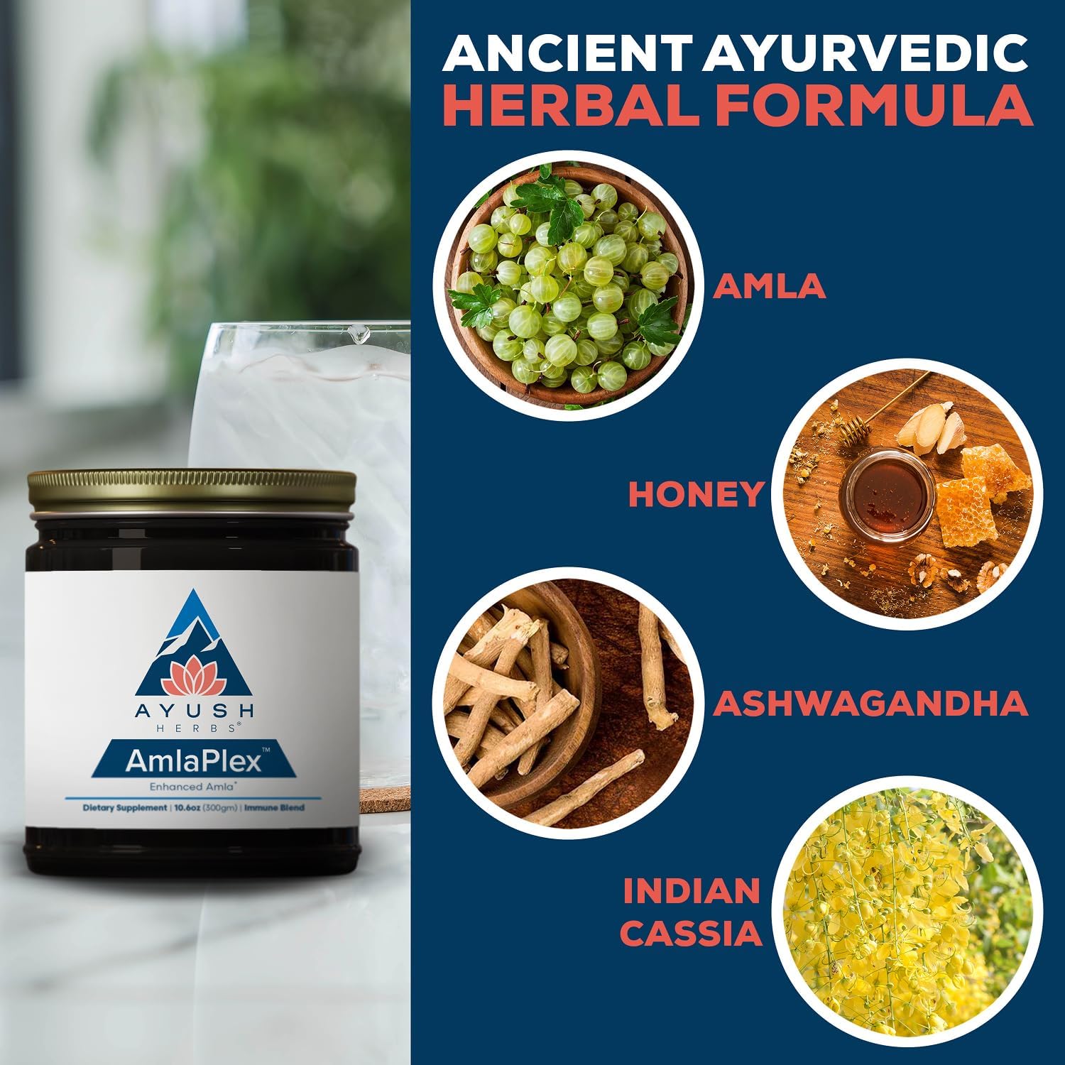 Ayush Herbs AmlaPlex – Amla Jam with Ashwagandha, 30 Servings - görsel 4