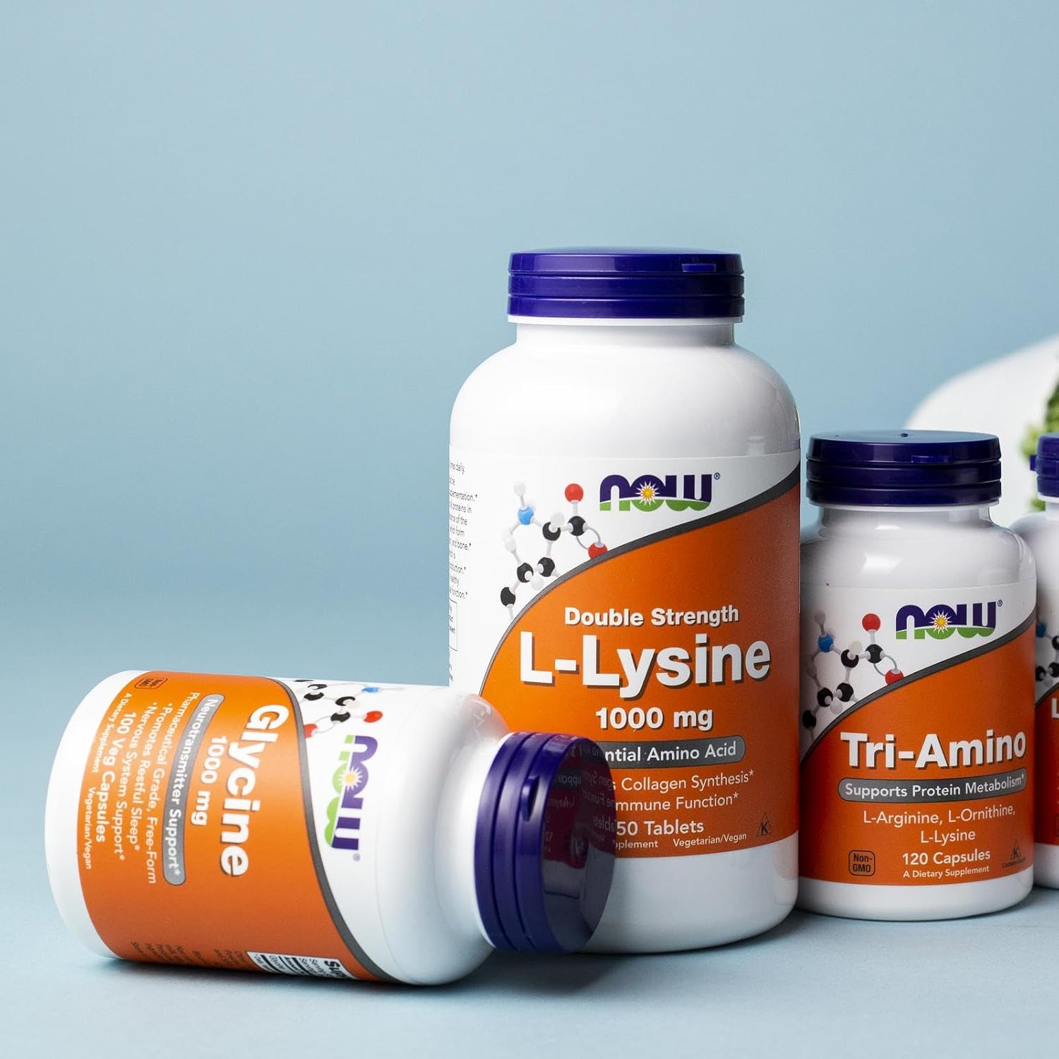 NOW Foods Glycine 1000 mg Free-Form - Neurotransmitter Support, 100 Veg Capsules