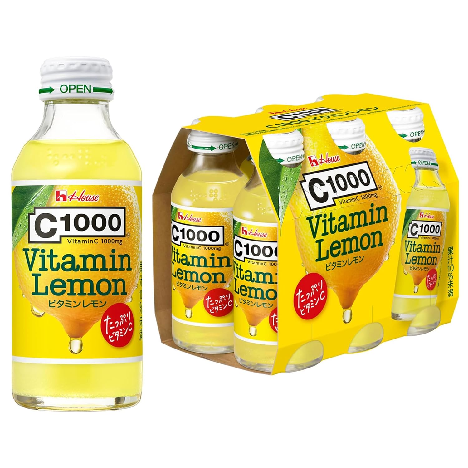 House C1000 Vitamin C Lemon Drink – 1000mg, 140ml (Pack of 6)