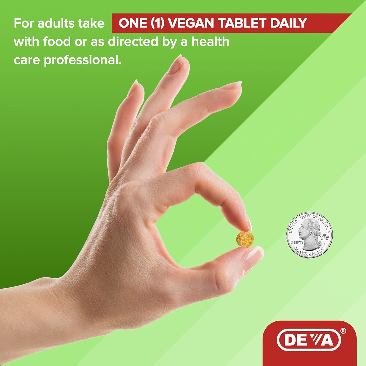 Deva Vegan Multivitamin and Mineral Supplement Iron-Free - High-Potency with Vitamins A, C, D, E, B Complex - 90 Tiny Tablets (4-Pack)