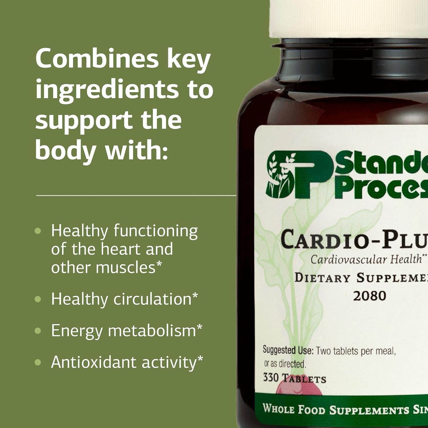 Standard Process Cardio-Plus - Antioxidant and Cardiovascular Support - 330 Tablets