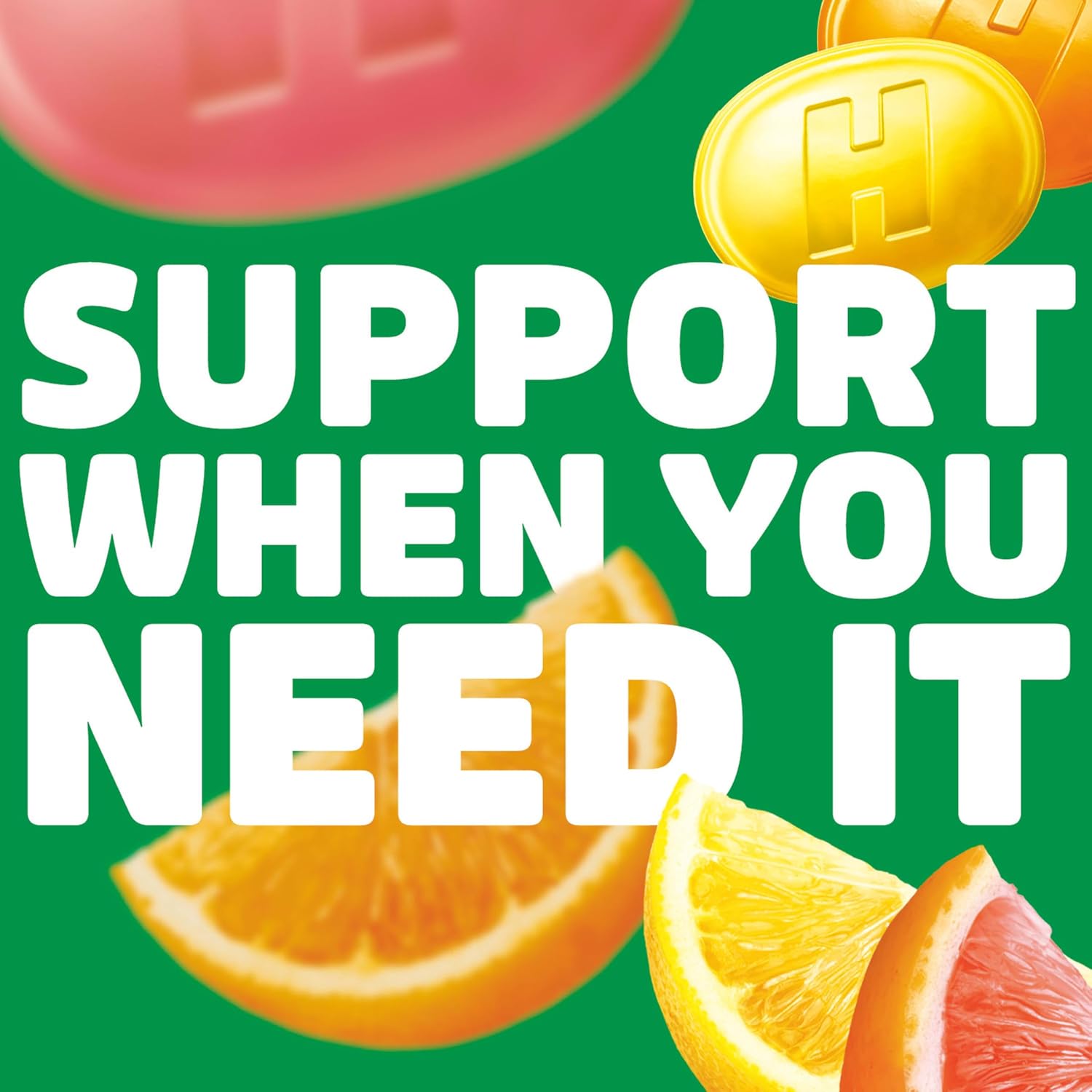 HALLS Defense Assorted Citrus Vitamin C Natural Health Product Drops, 180 ct