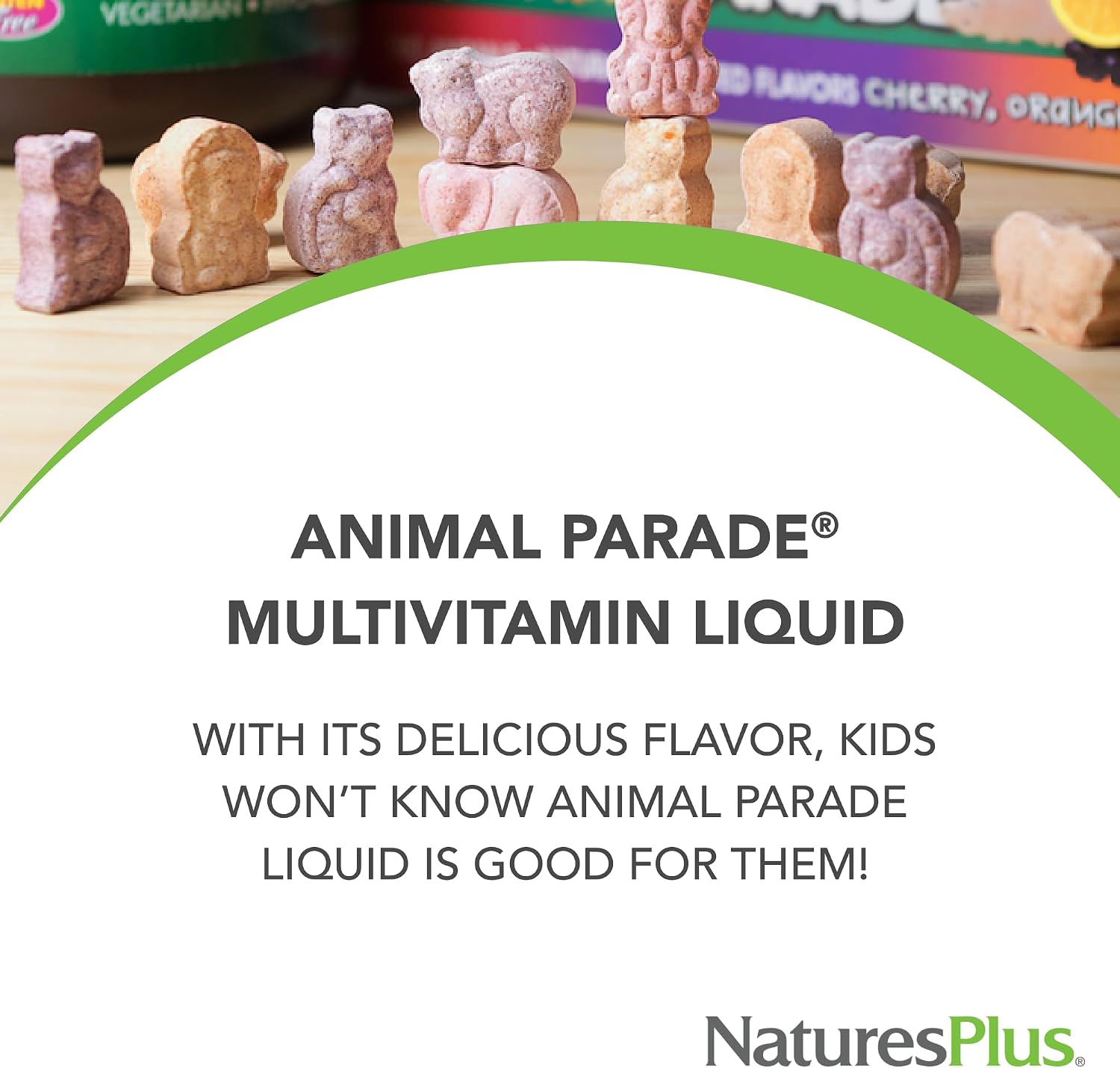 NaturesPlus Animal Parade Children's Liquid Multivitamin - Tropical Berry - 236 mL