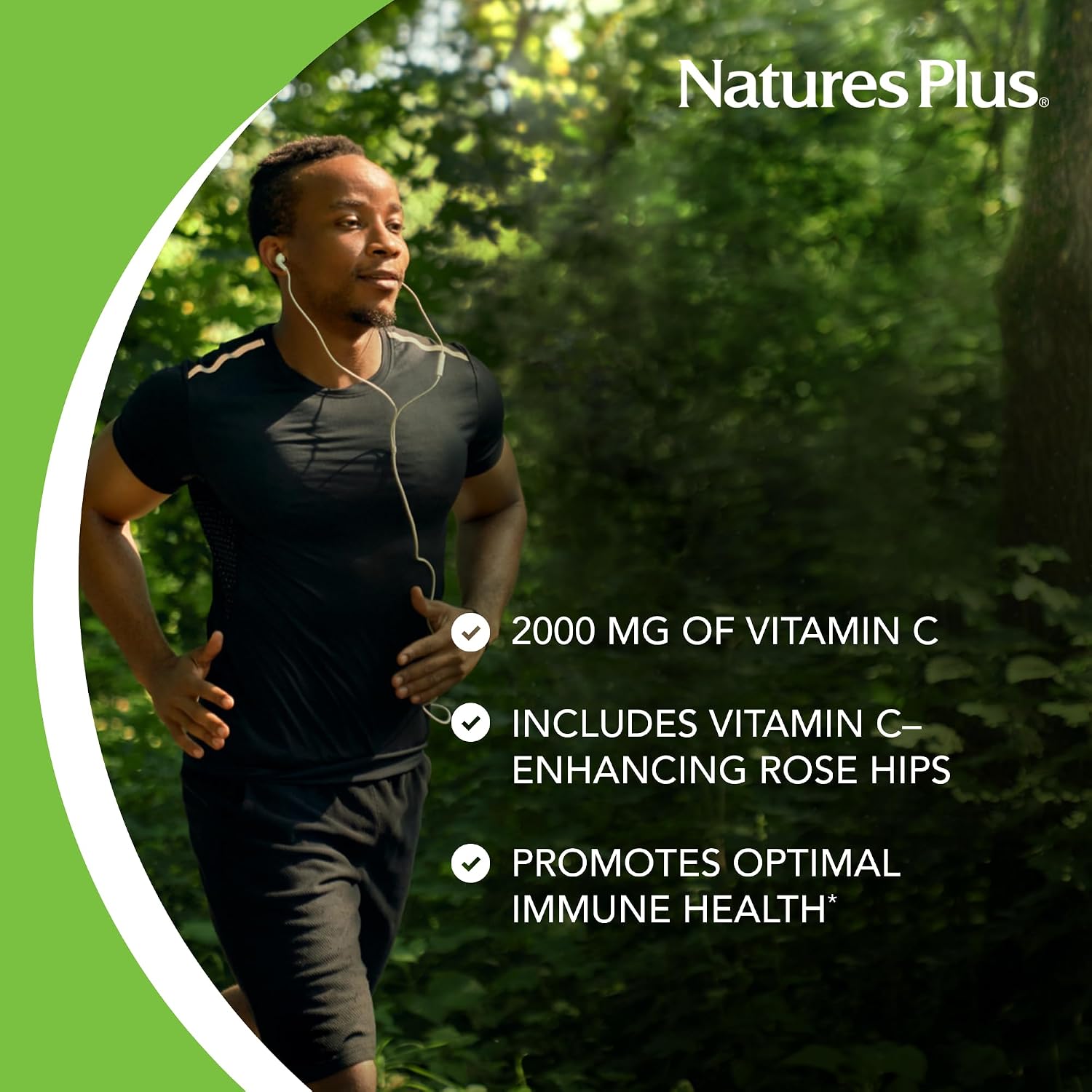 NaturesPlus Ultra-C 2000 mg Vitamin C with Rose Hips - 60 Tablets