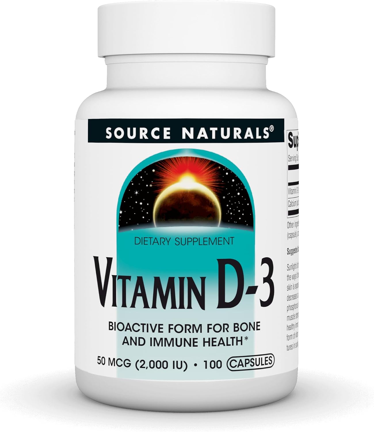 Source Naturals Vitamin D-3 2000 IU - 200 Capsules