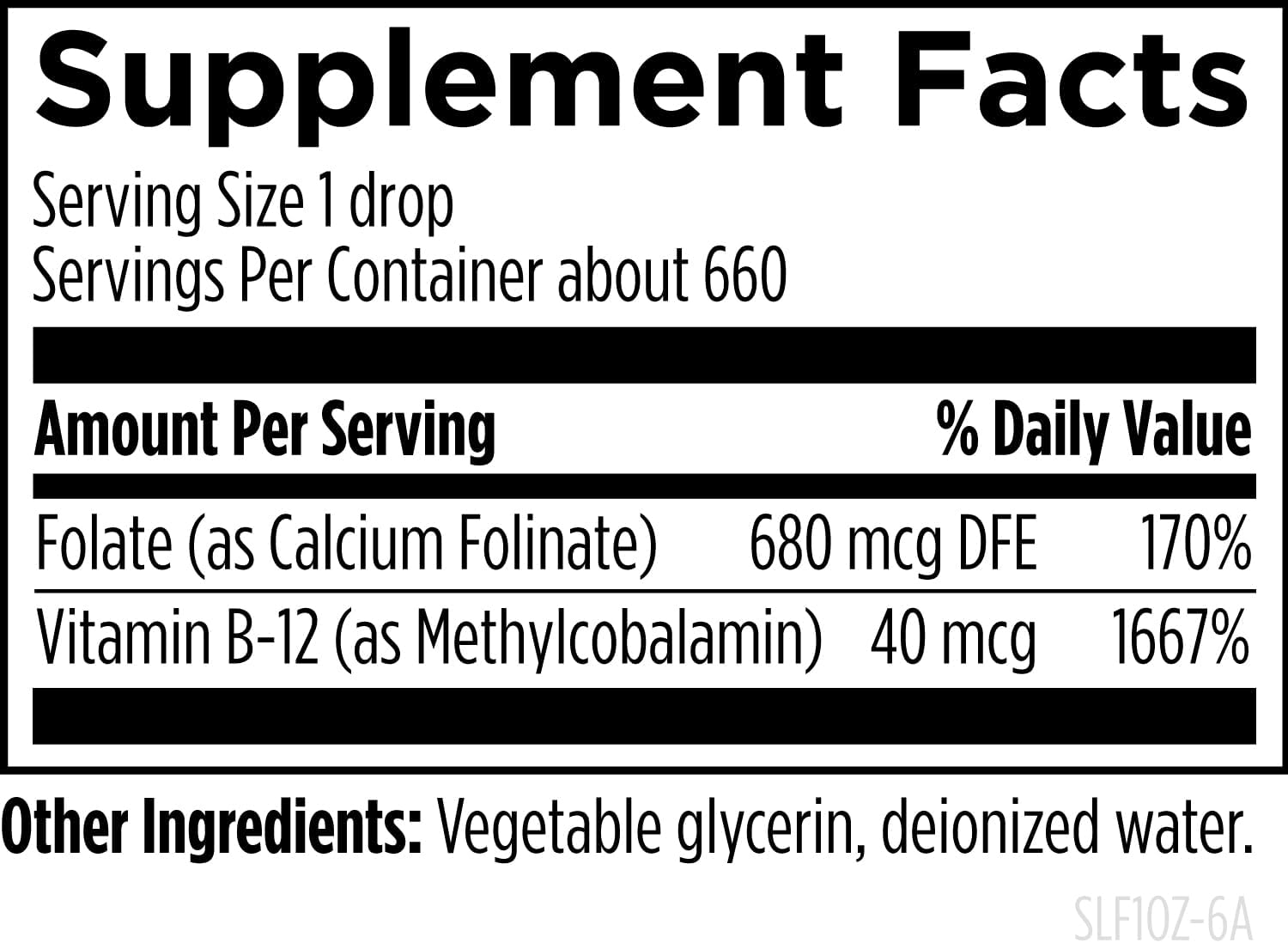 Designs for Health B12 + Folate Drops - Liquid Folate with Vitamin B12 as Methylcobalamin, 30 mL
