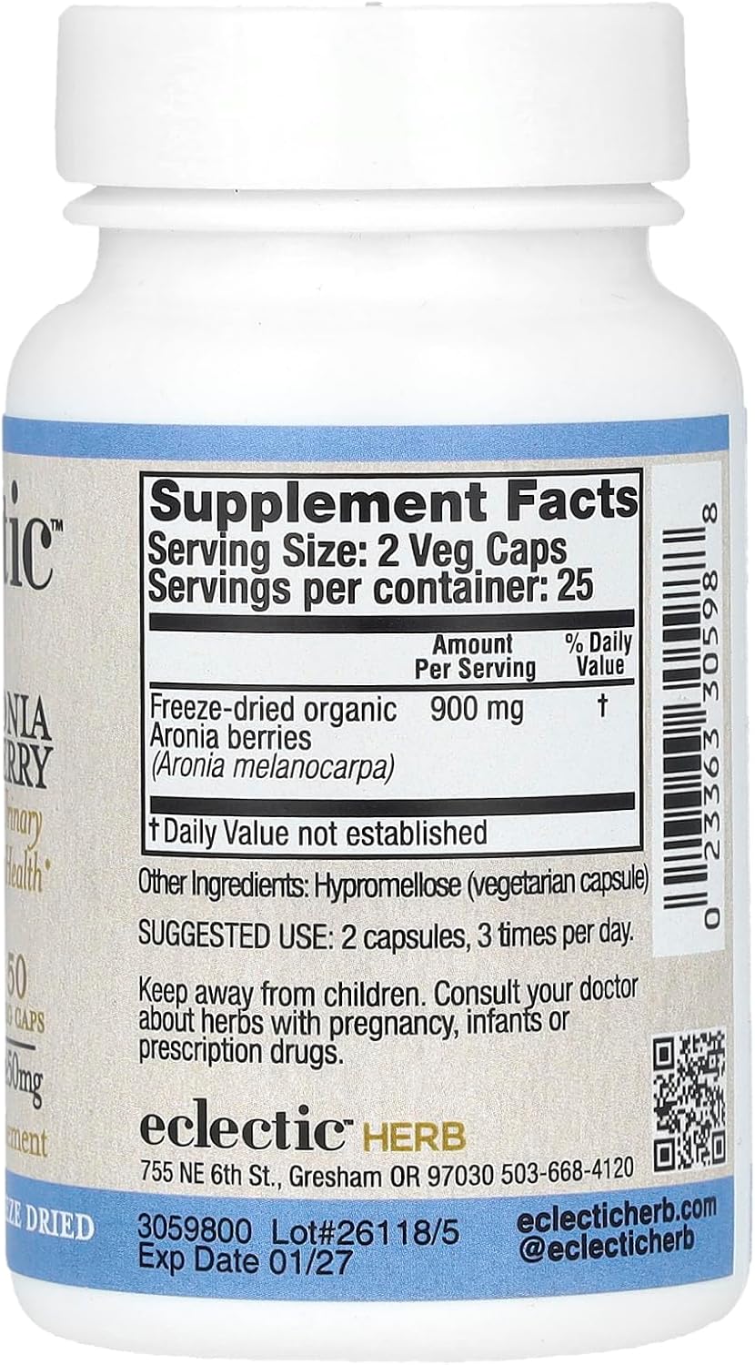 Eclectic Institute Aronia Berry Supplement – 50 Capsules