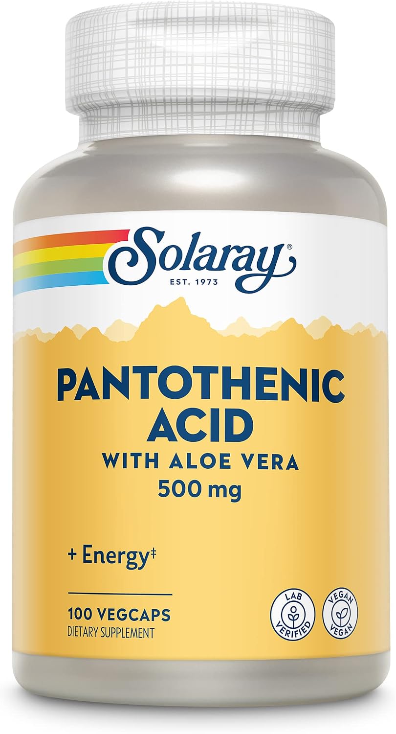 Solaray Pantothenic Acid 500 mg - 100 Capsules