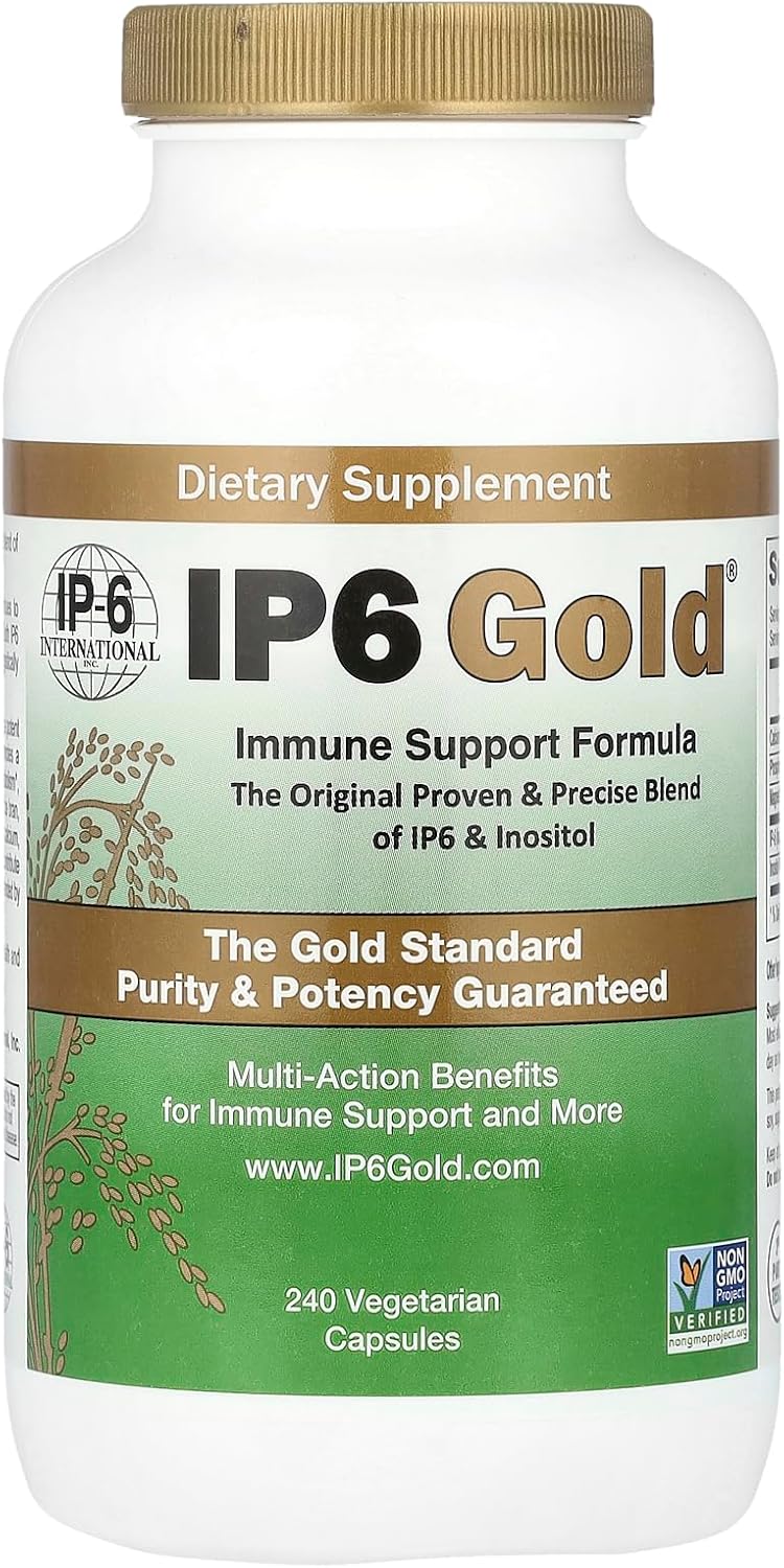IP6 Gold Immune Support Formula with Inositol - 240 Vegetarian Capsules - Non-GMO - Made in USA