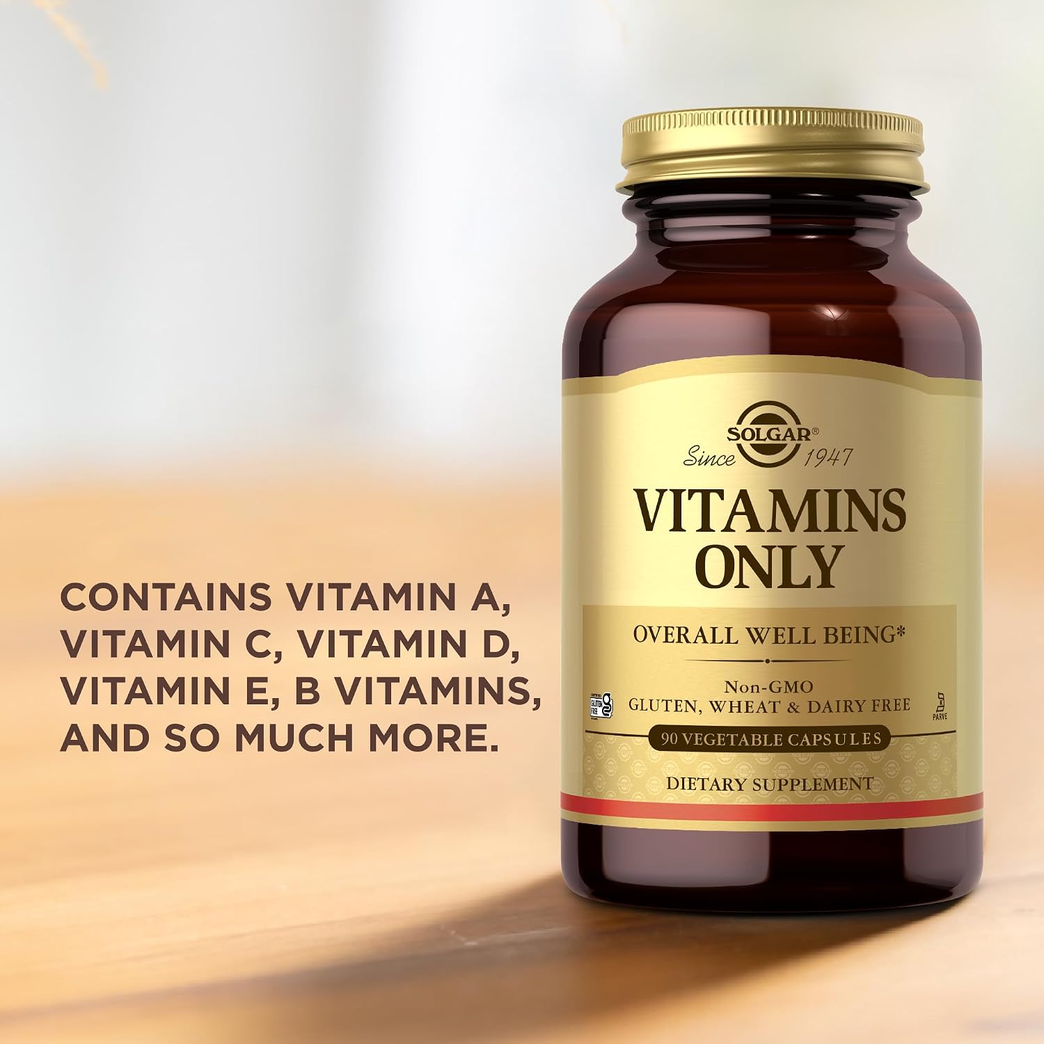 Solgar Vitamins Only Multivitamin Supplement, 90 Vegetable Capsules