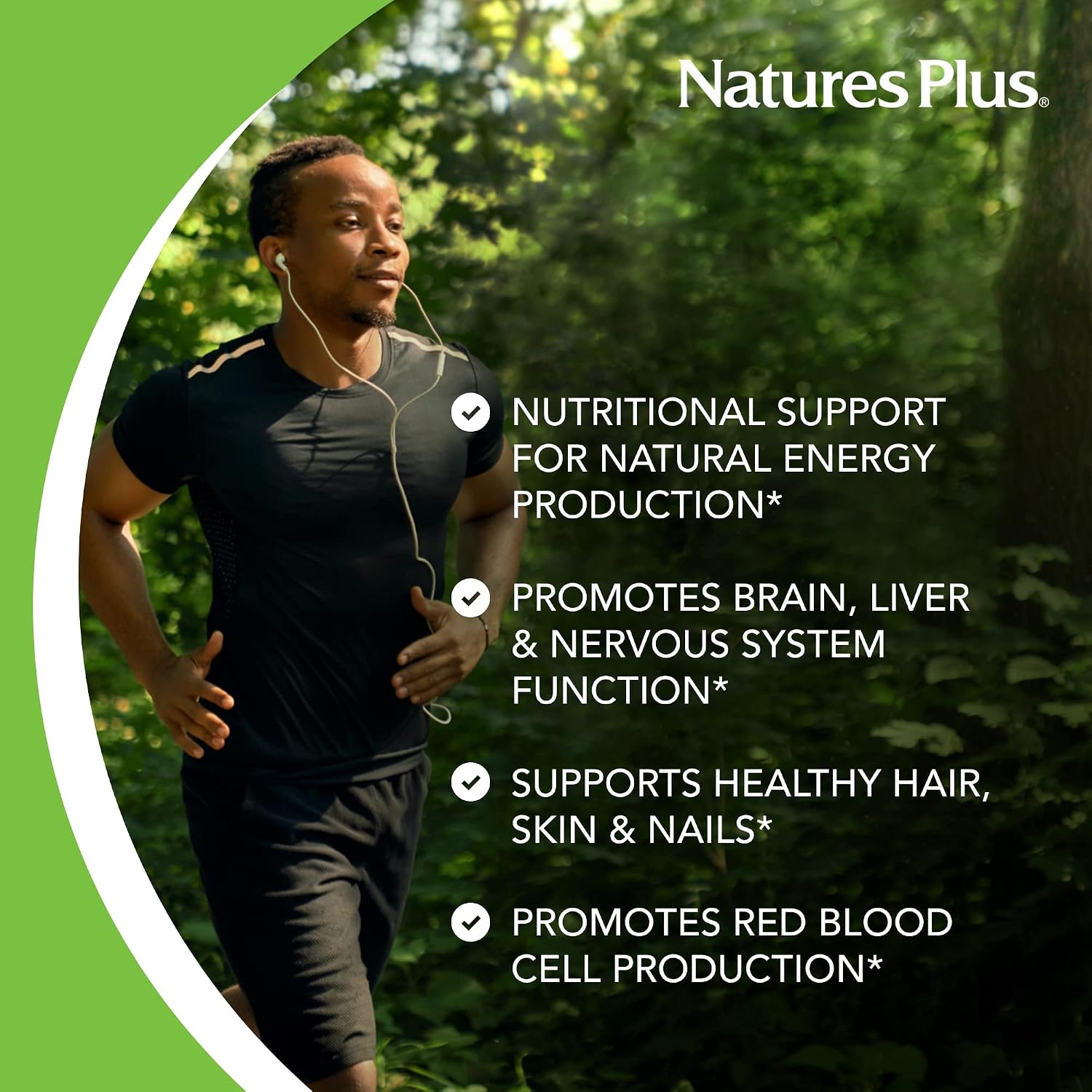 Nature's Plus Pantothenic Acid, Sustained Release – 1000 mg, 60 Tablets