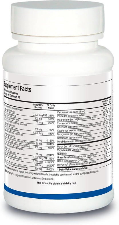 BIOTICS RESEARCH Pro Multi Plus - High Potency Daily Multivitamin, Active Form B Vitamins, Folate, D3, K1, Minerals, BioPerine for Absorption, Antioxidant Support, Gluten and Dairy Free, 180 Capsules
