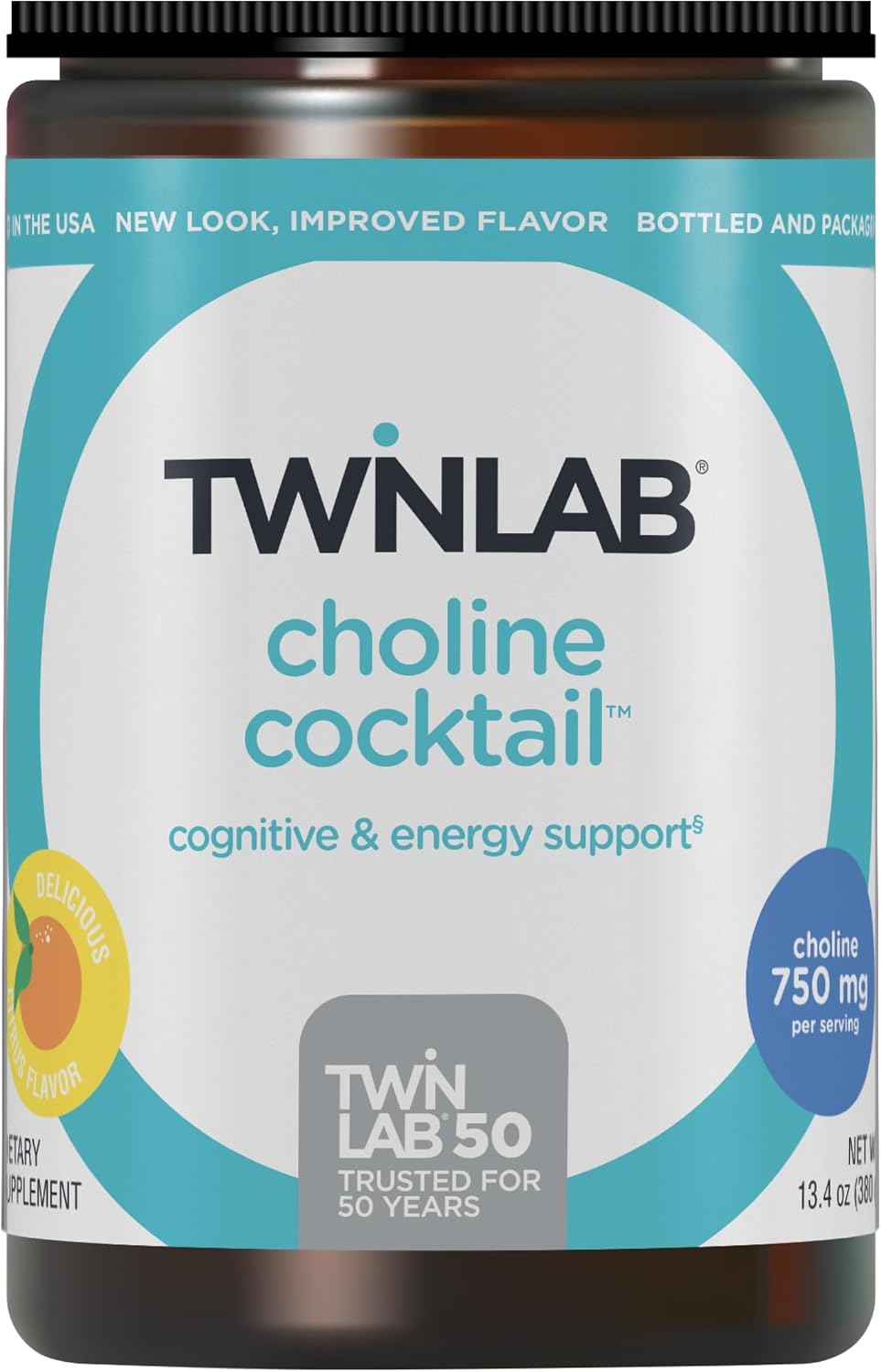 Twinlab Choline Cocktail – Brain Health & Energy Supplement, 375 g