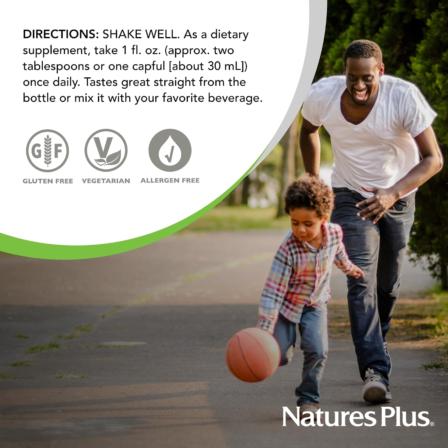 Nature's Plus Source of Life GOLD Multivitamin Liquid - 887 mL - With Vitamins D3, B12 & K2 - Vegetarian & Gluten Free