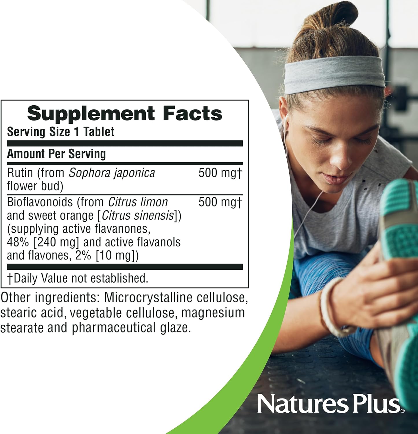 NaturesPlus Biorutin 1000 mg - Bioflavonoid & Rutin Complex - 60 Tablets