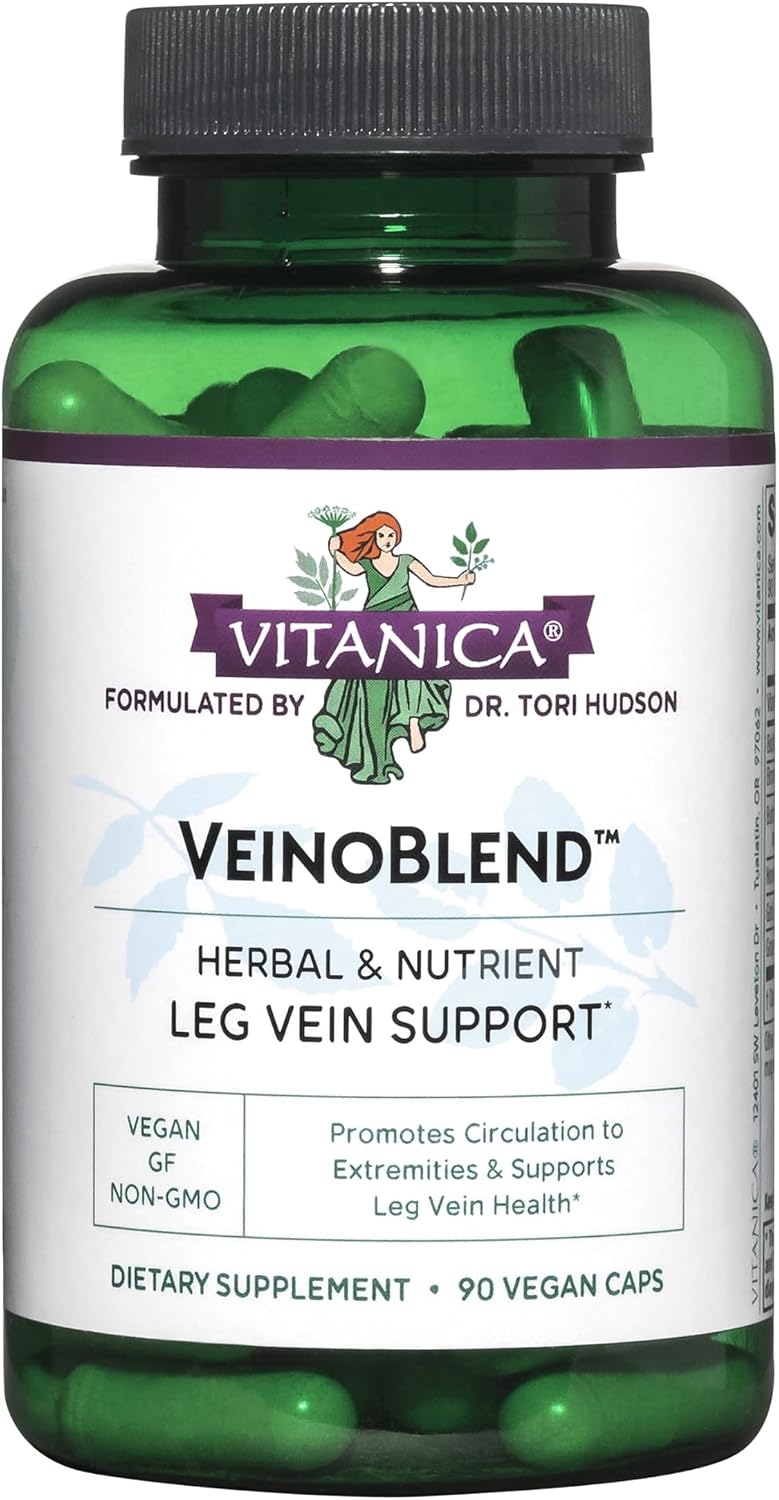 Vitanica VeinoBlend - Circulation Support for Vein & Capillary Health - Vegan - 90 Capsules