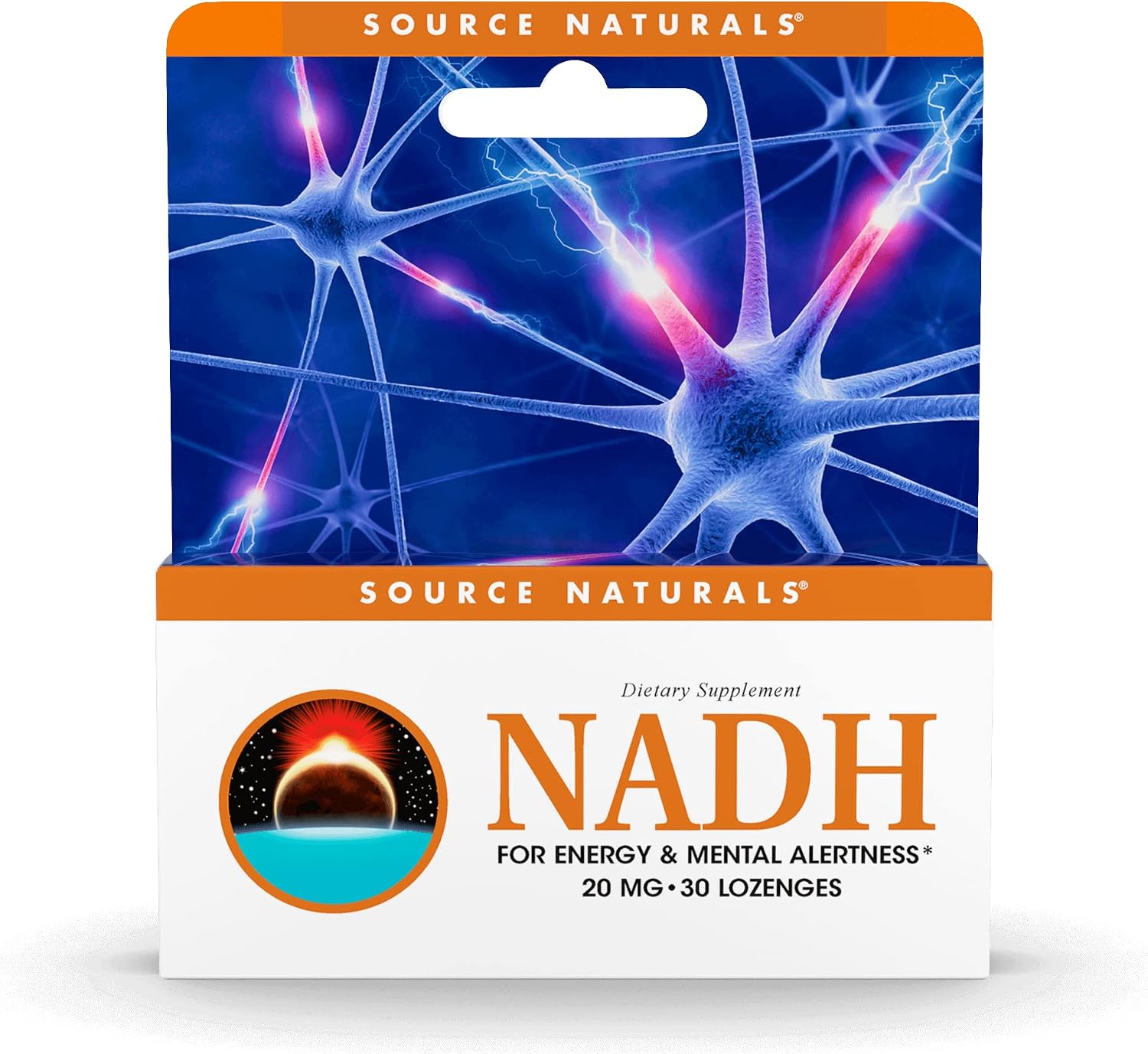 Source Naturals NADH 20mg Lozenges - Energy and Mental Alertness Support